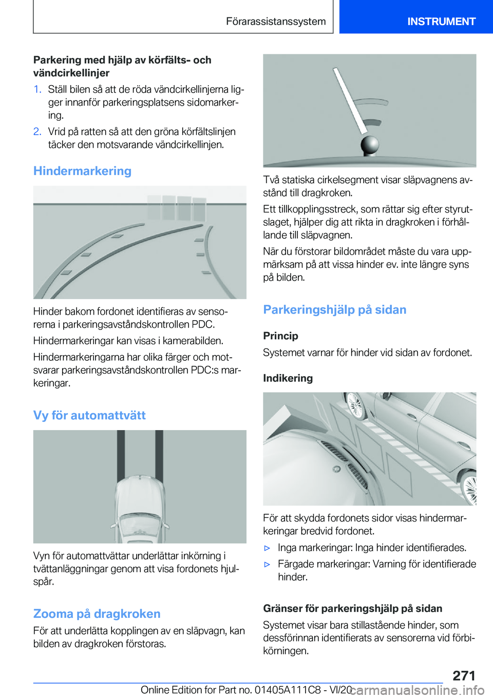 BMW 3 SERIES SEDAN PLUG-IN HYBRID 2021  InstruktionsbÖcker (in Swedish) �P�a�r�k�e�r�i�n�g��m�e�d��h�j�ä�l�p��a�v��k�