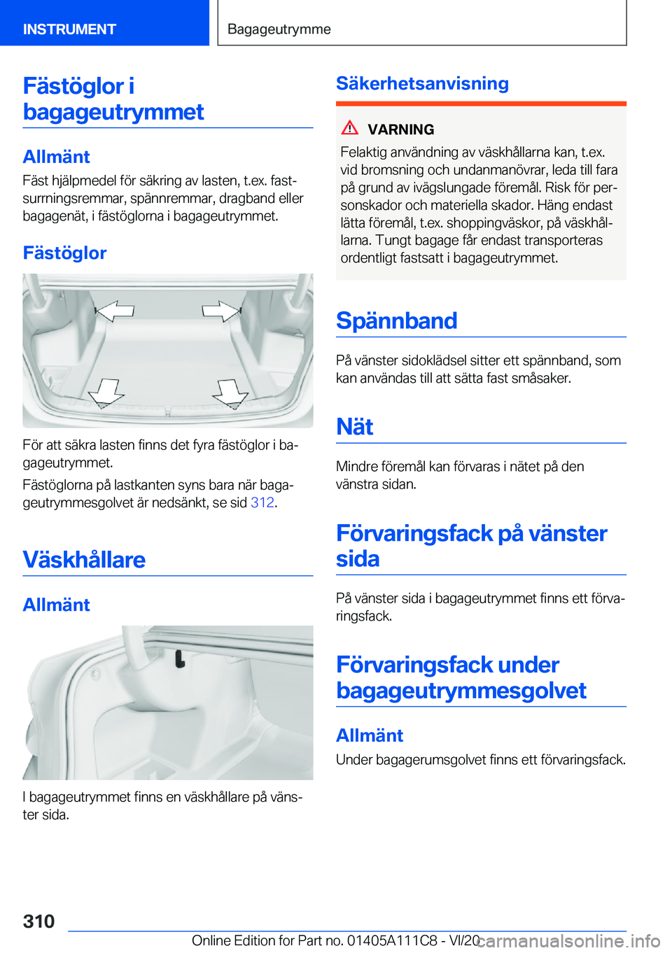 BMW 3 SERIES SEDAN PLUG-IN HYBRID 2021  InstruktionsbÖcker (in Swedish) �F�ä�s�t�