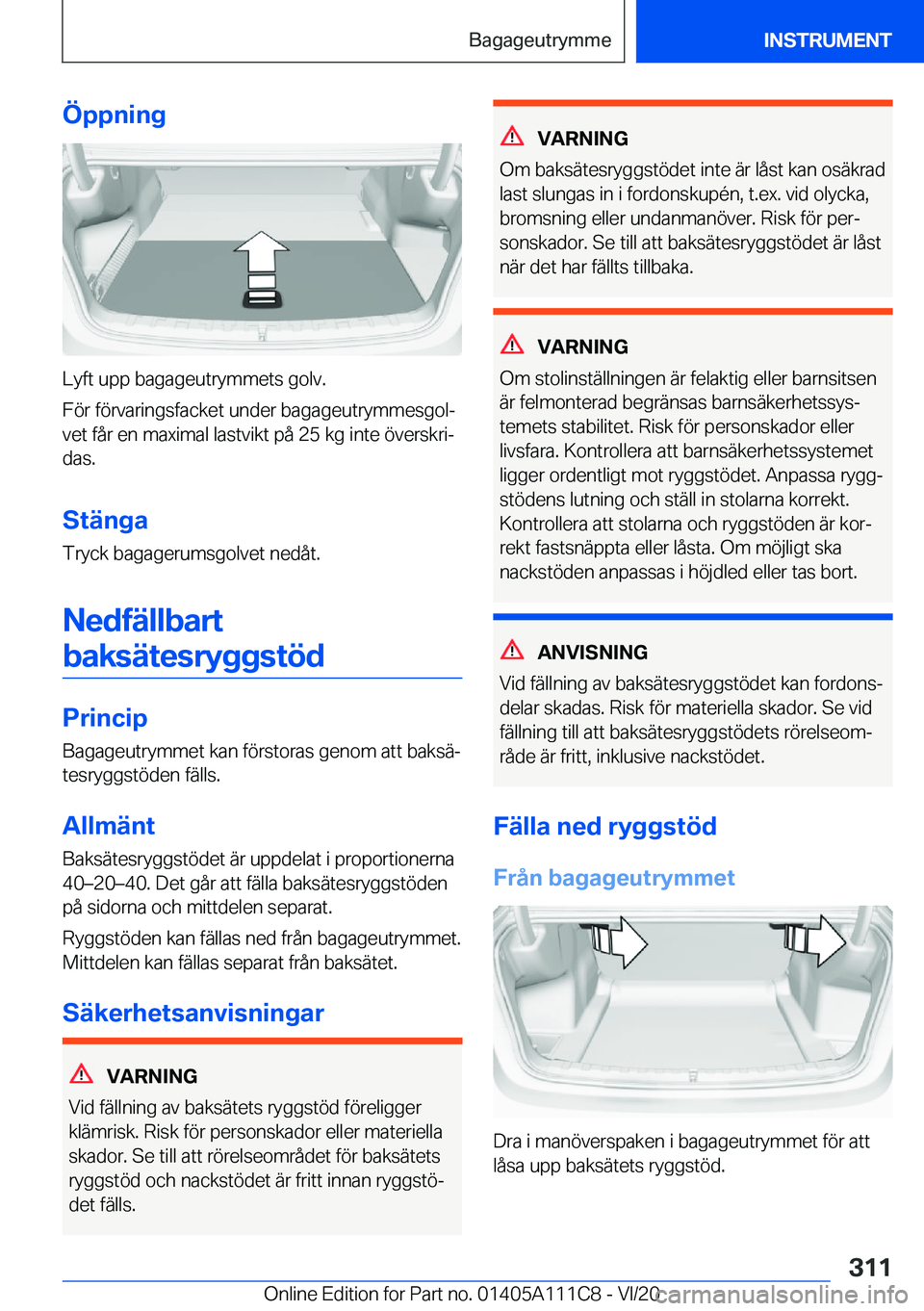 BMW 3 SERIES SEDAN PLUG-IN HYBRID 2021  InstruktionsbÖcker (in Swedish) �