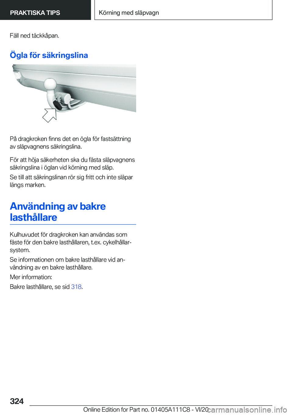 BMW 3 SERIES SEDAN PLUG-IN HYBRID 2021  InstruktionsbÖcker (in Swedish) �F�ä�l�l��n�e�d��t�ä�c�k�k�å�p�a�n�.�