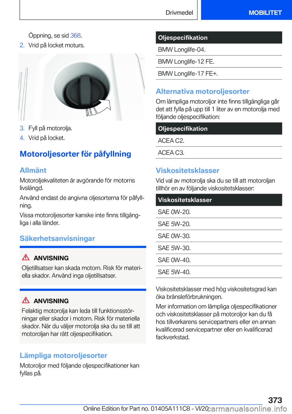 BMW 3 SERIES SEDAN PLUG-IN HYBRID 2021  InstruktionsbÖcker (in Swedish) �