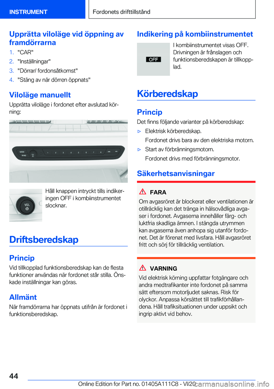 BMW 3 SERIES SEDAN PLUG-IN HYBRID 2021  InstruktionsbÖcker (in Swedish) �U�p�p�r�ä�t�t�a��v�i�l�o�l�ä�g�e��v�i�d��