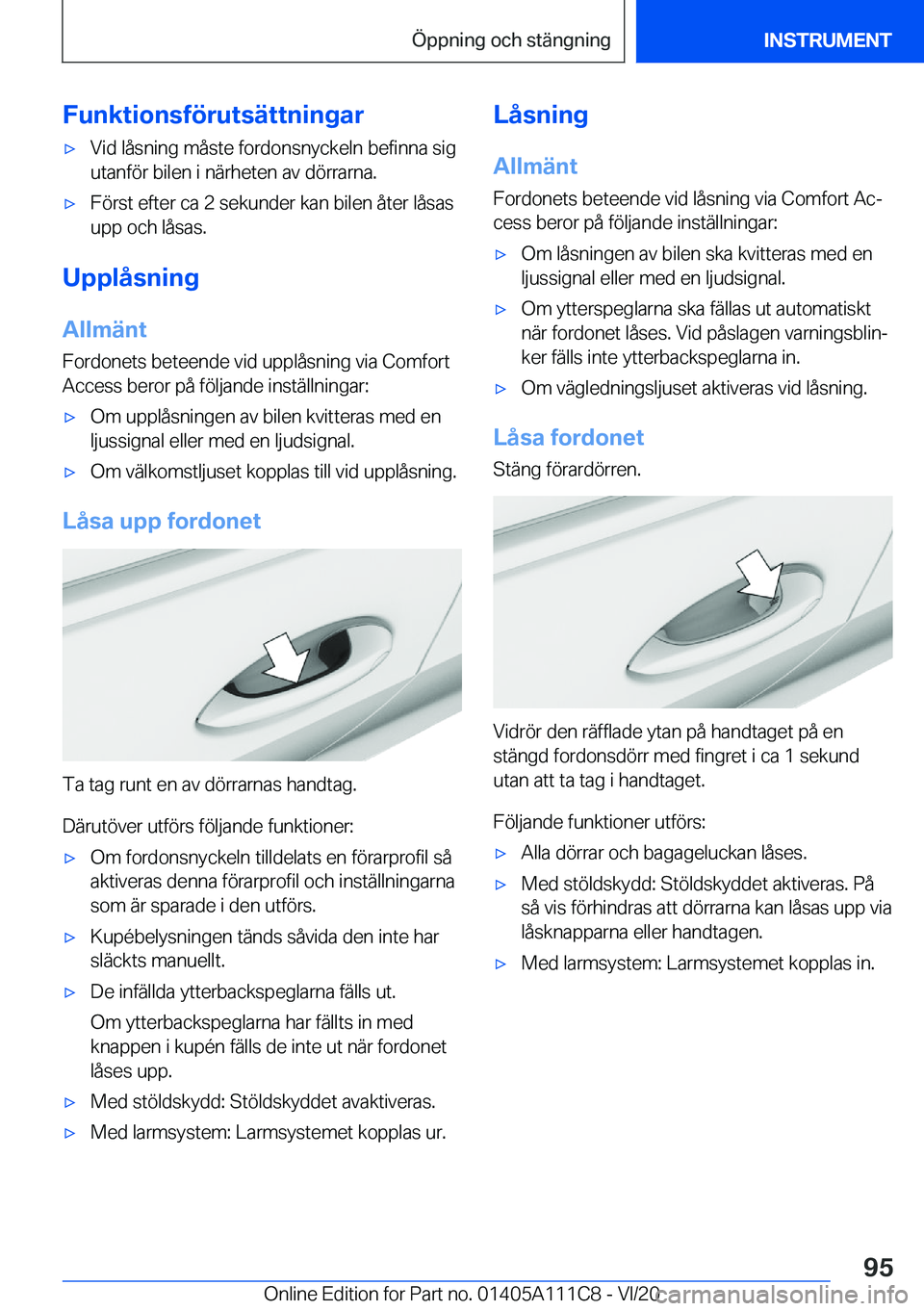 BMW 3 SERIES SEDAN PLUG-IN HYBRID 2021  InstruktionsbÖcker (in Swedish) �F�u�n�k�t�i�o�n�s�f�