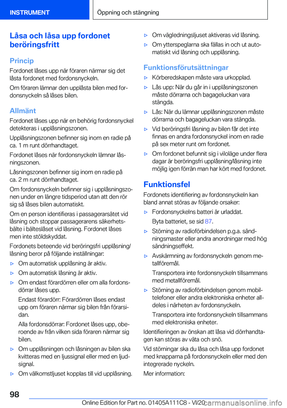BMW 3 SERIES SEDAN PLUG-IN HYBRID 2021  InstruktionsbÖcker (in Swedish) �L�å�s�a��o�c�h��l�å�s�a��u�p�p��f�o�r�d�o�n�e�t
�b�e�r�