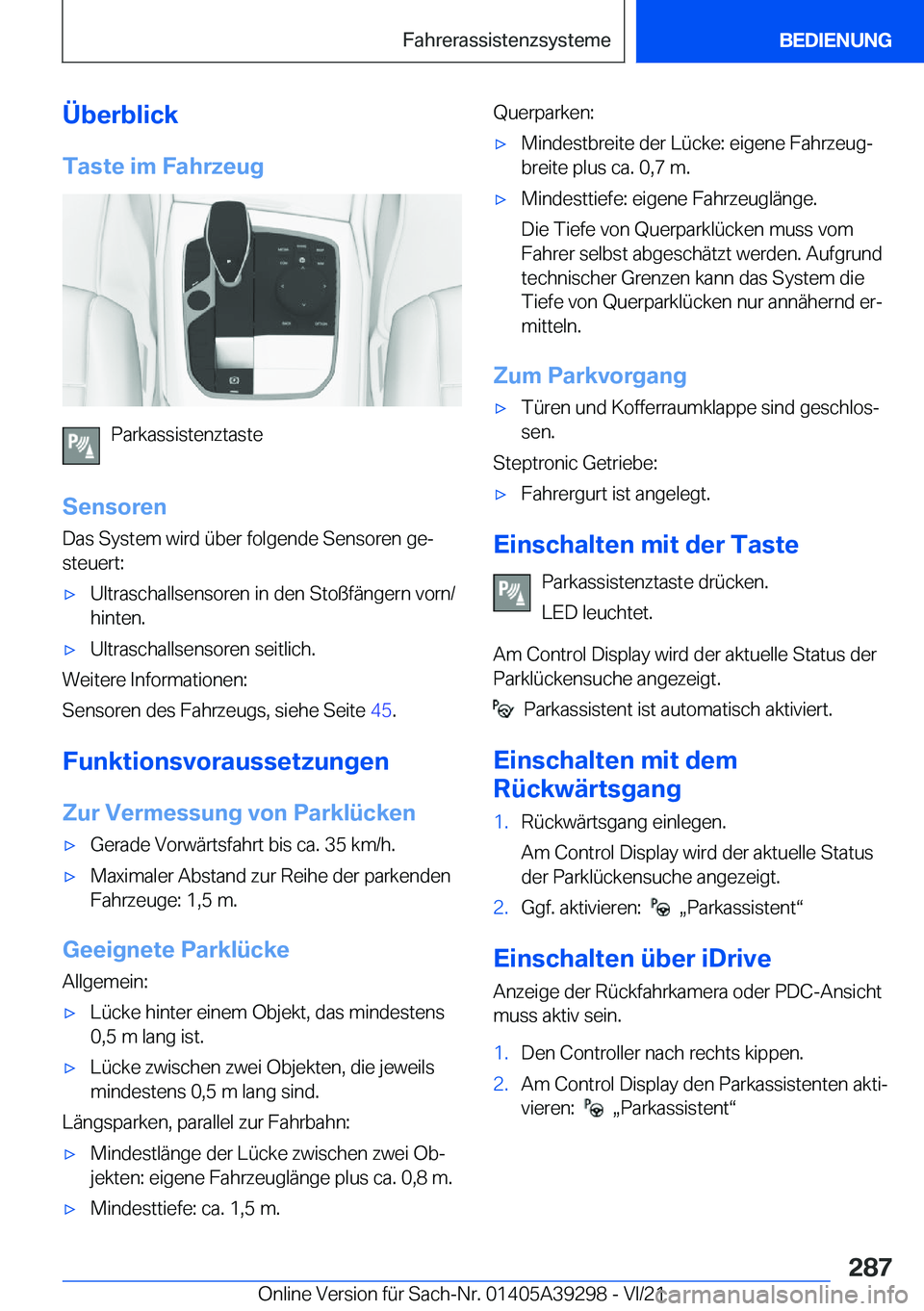 BMW 4 SERIES 2022  Betriebsanleitungen (in German) �