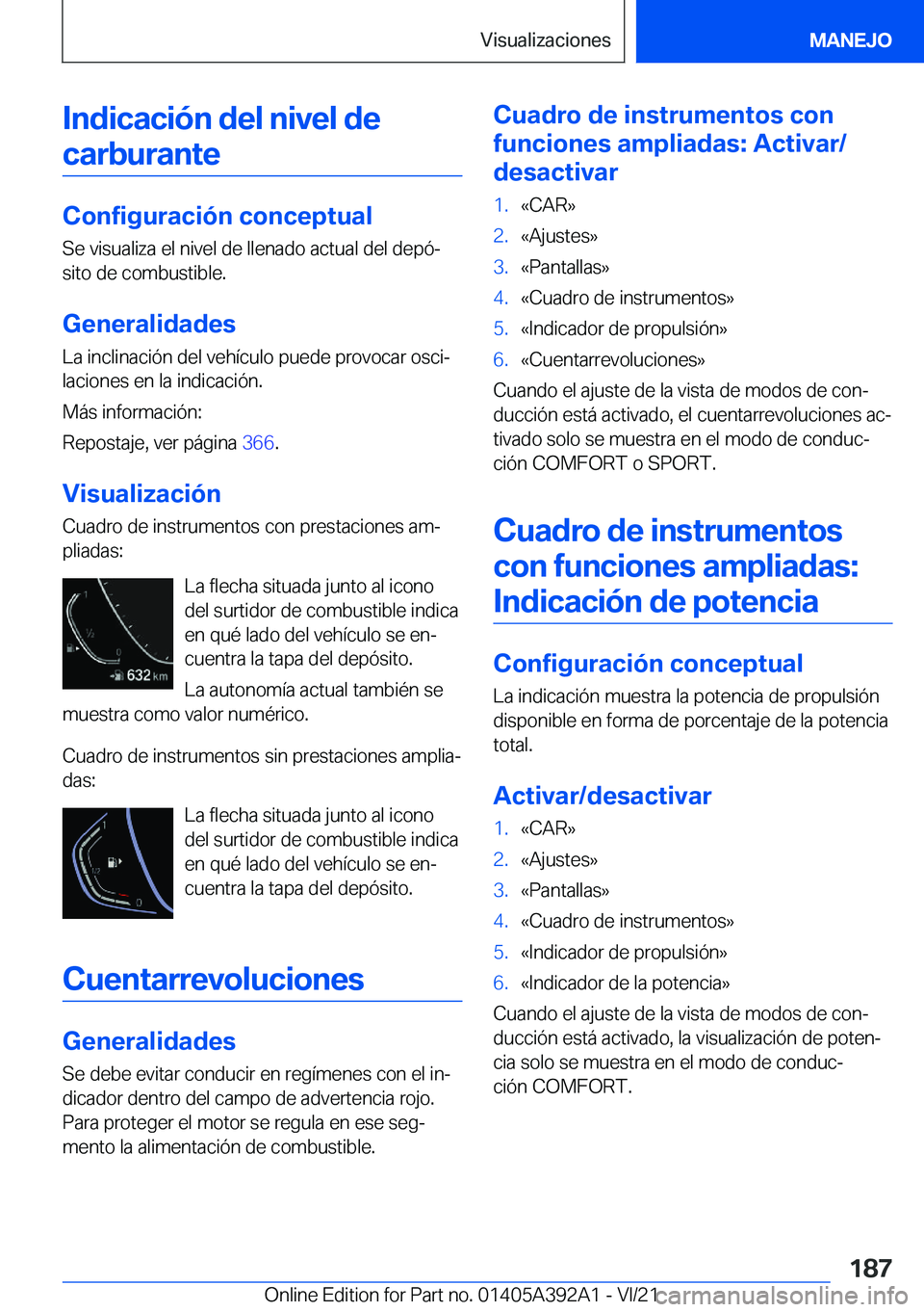 BMW 4 SERIES 2022  Manuales de Empleo (in Spanish) �I�n�d�i�c�a�c�i�