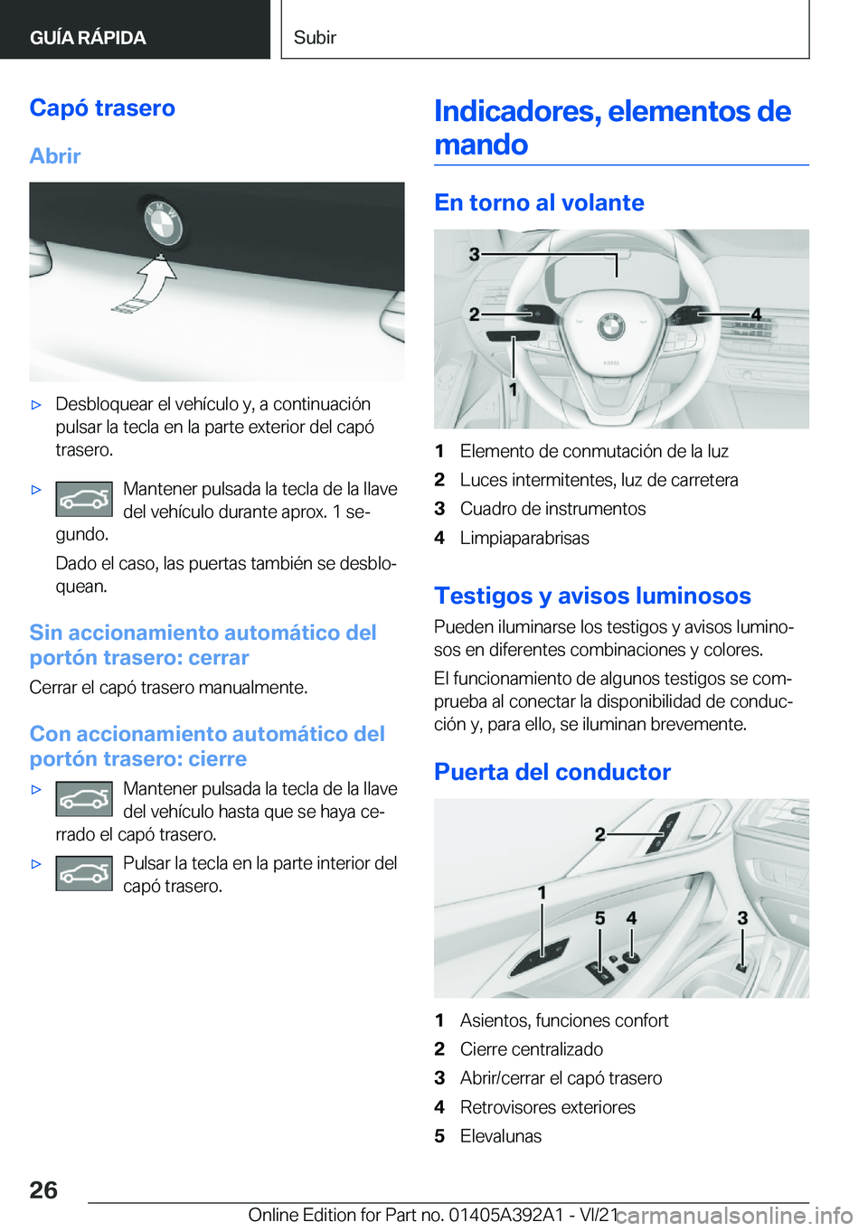 BMW 4 SERIES 2022  Manuales de Empleo (in Spanish) �C�a�p�