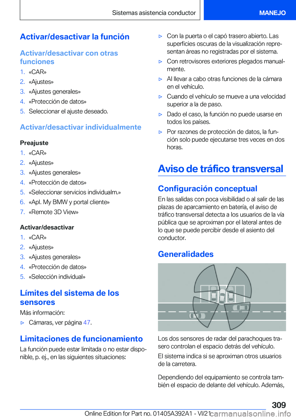 BMW 4 SERIES 2022  Manuales de Empleo (in Spanish) �A�c�t�i�v�a�r�/�d�e�s�a�c�t�i�v�a�r��l�a��f�u�n�c�i�