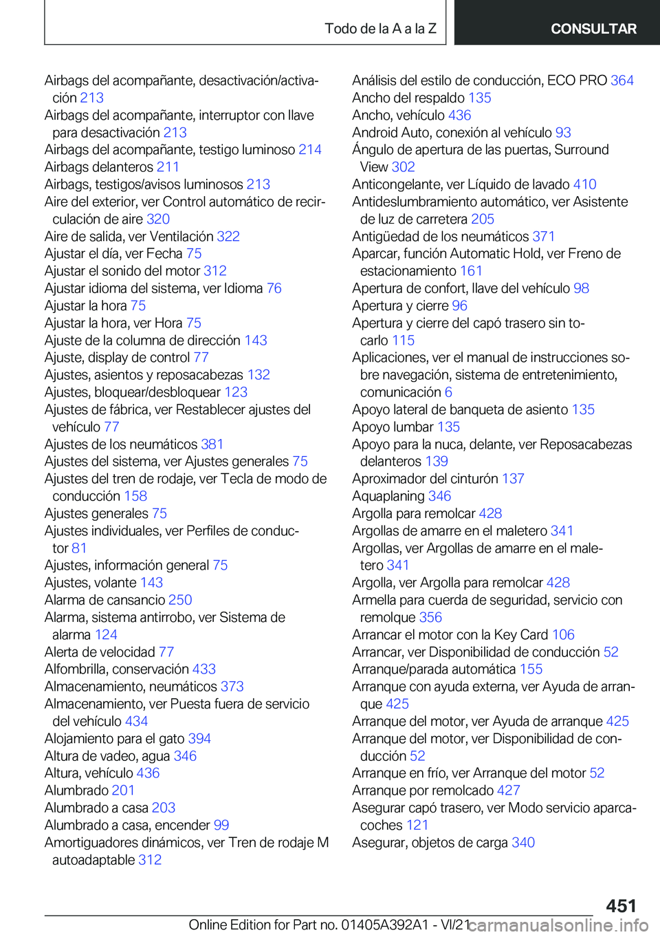 BMW 4 SERIES 2022  Manuales de Empleo (in Spanish) �A�i�r�b�a�g�s��d�e�l��a�c�o�m�p�a�