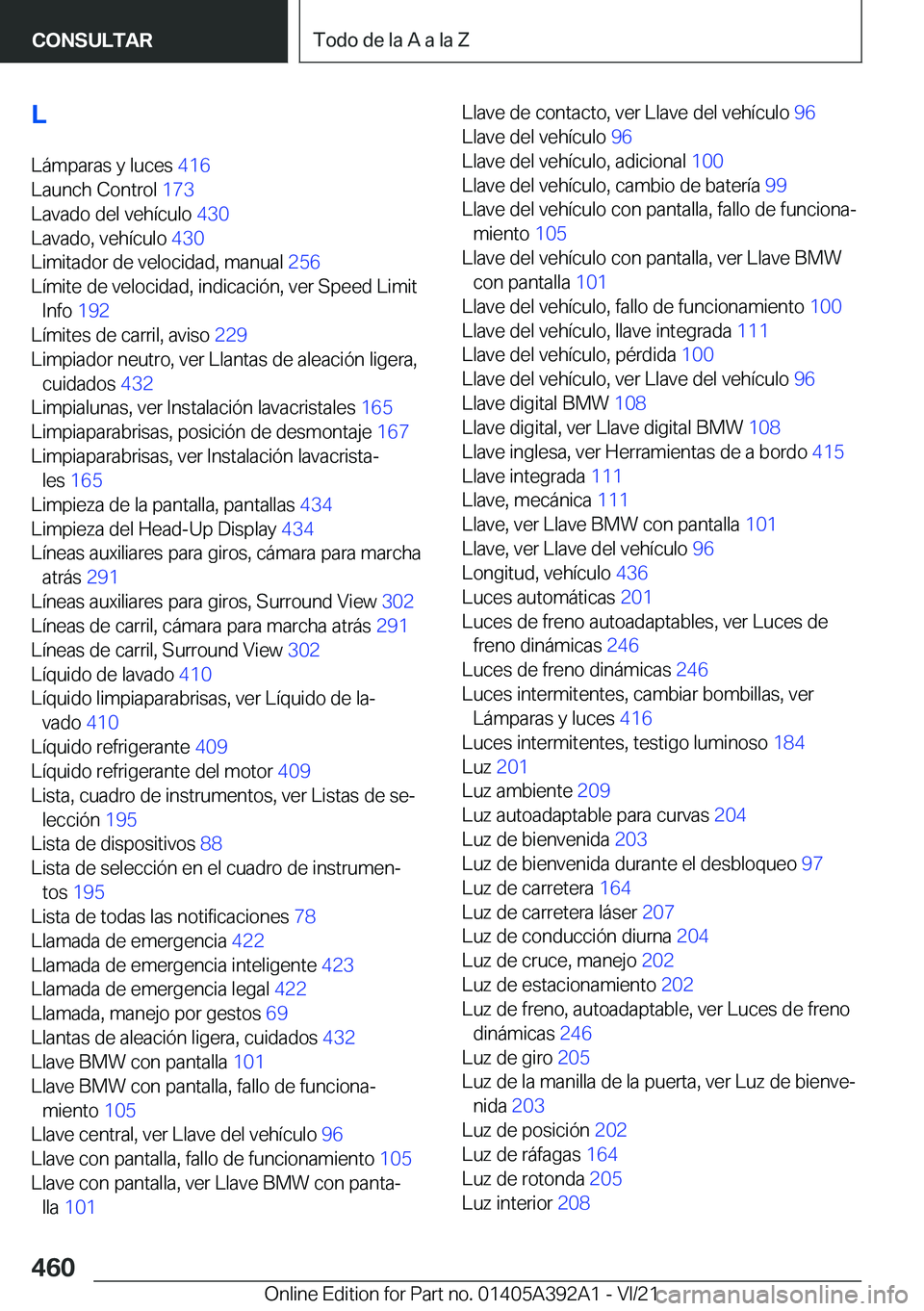 BMW 4 SERIES 2022  Manuales de Empleo (in Spanish) �L�L�