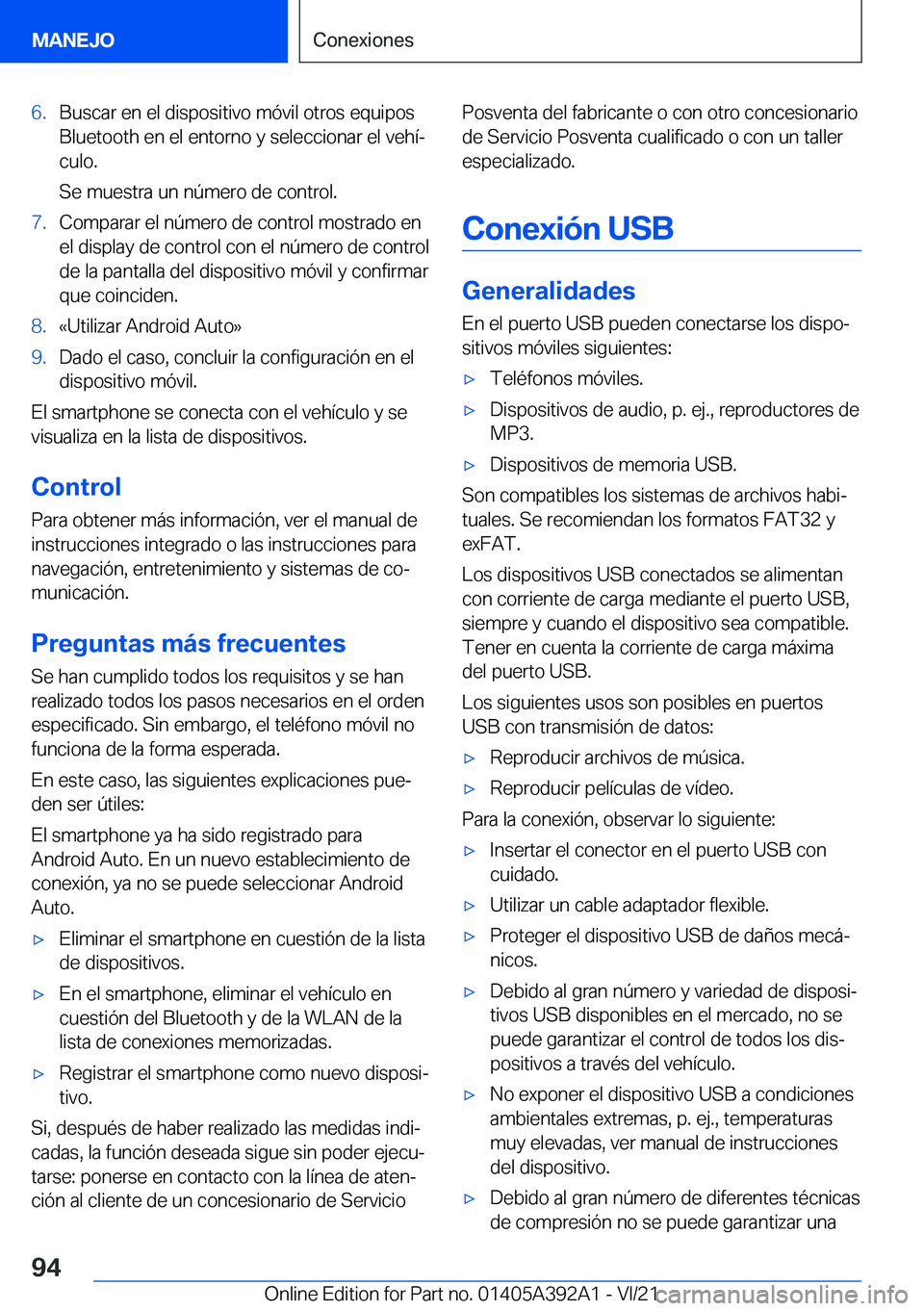 BMW 4 SERIES 2022  Manuales de Empleo (in Spanish) �6�.�B�u�s�c�a�r��e�n��e�l��d�i�s�p�o�s�i�t�i�v�o��m�