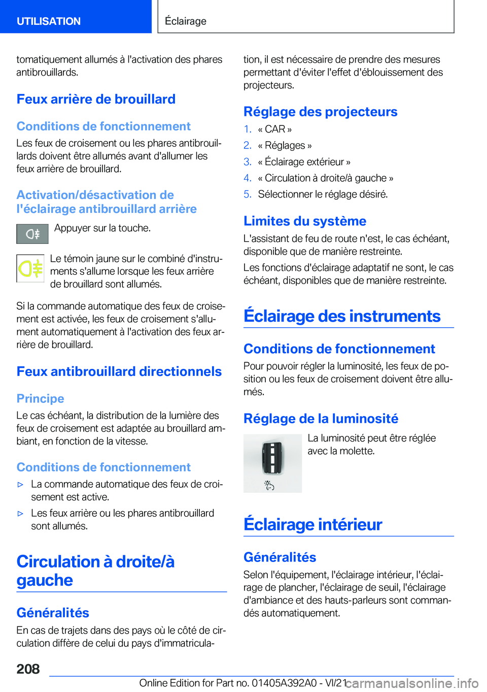 BMW 4 SERIES 2022  Notices Demploi (in French) �t�o�m�a�t�i�q�u�e�m�e�n�t��a�l�l�u�m�é�s��