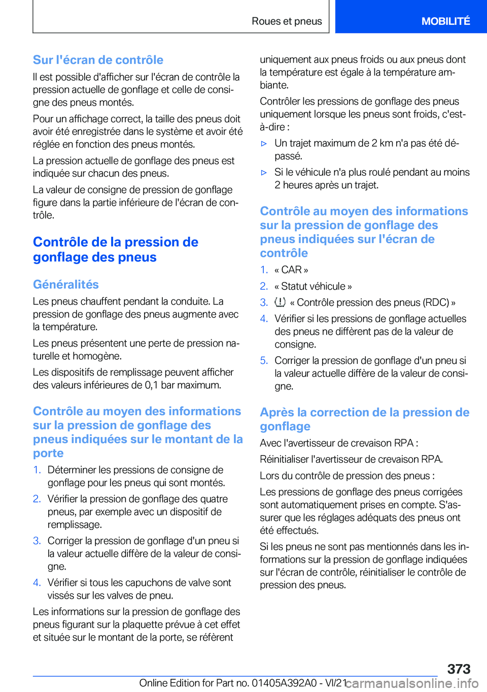 BMW 4 SERIES 2022  Notices Demploi (in French) �S�u�r��l�'�é�c�r�a�n��d�e��c�o�n�t�r�
