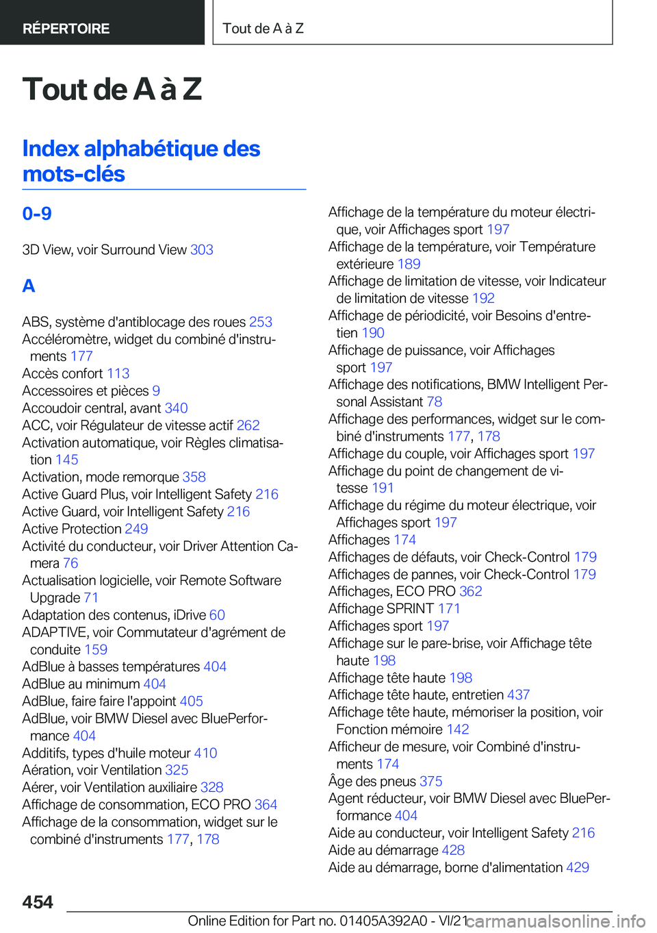 BMW 4 SERIES 2022  Notices Demploi (in French) �T�o�u�t��d�e��A��