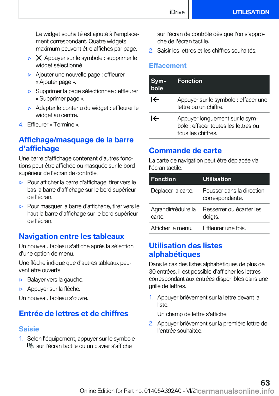 BMW 4 SERIES 2022  Notices Demploi (in French) �L�e��w�i�d�g�e�t��s�o�u�h�a�i�t�é��e�s�t��a�j�o�u�t�é��