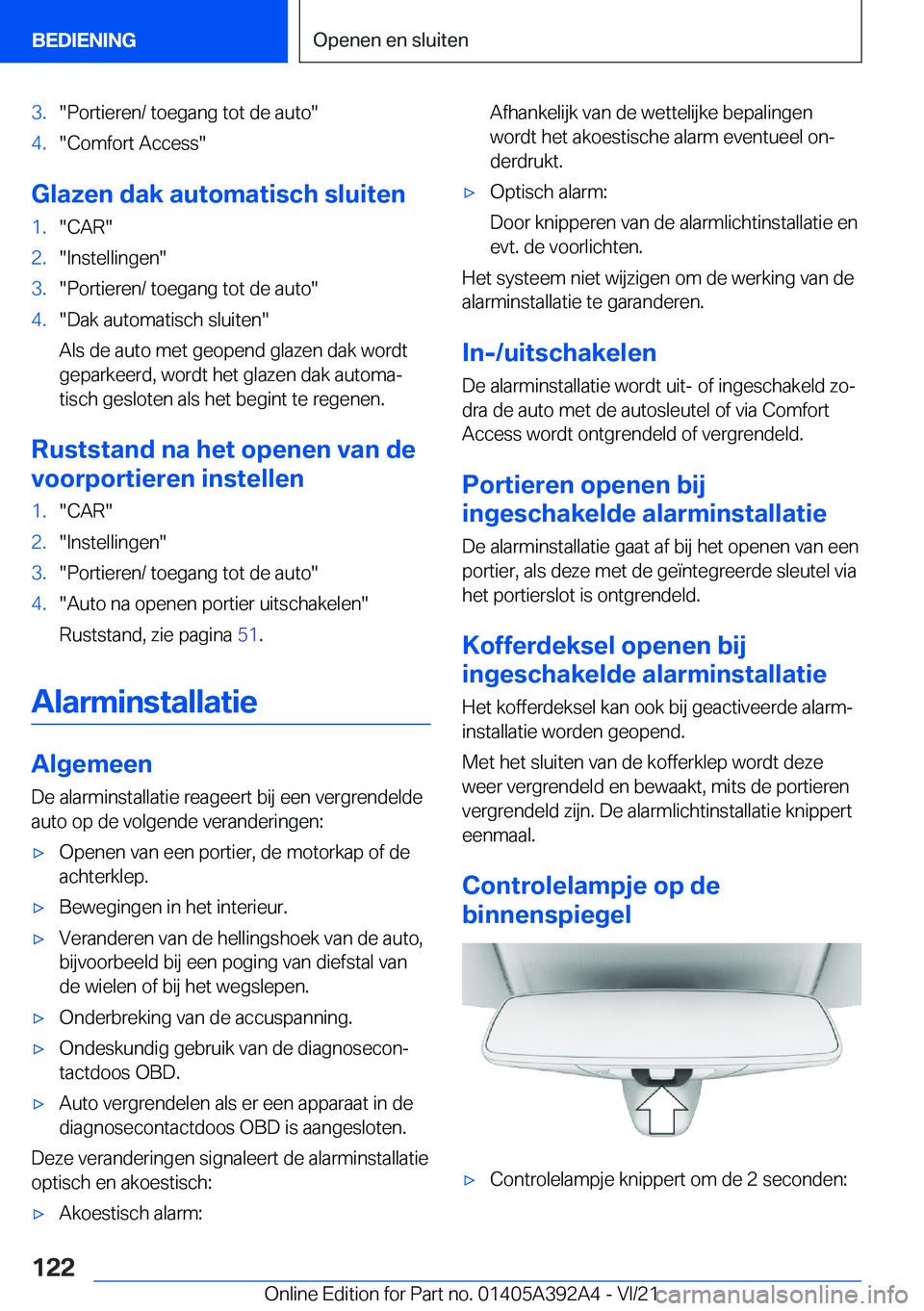 BMW 4 SERIES 2022  Instructieboekjes (in Dutch) �3�.��P�o�r�t�i�e�r�e�n�/��t�o�e�g�a�n�g��t�o�t��d�e��a�u�t�o��4�.��C�o�m�f�o�r�t��A�c�c�e�s�s�
�G�l�a�z�e�n��d�a�k��a�u�t�o�m�a�t�i�s�c�h��s�l�u�i�t�e�n
�1�.��C�A�R��2�.��I�n�s�t�e�l�l