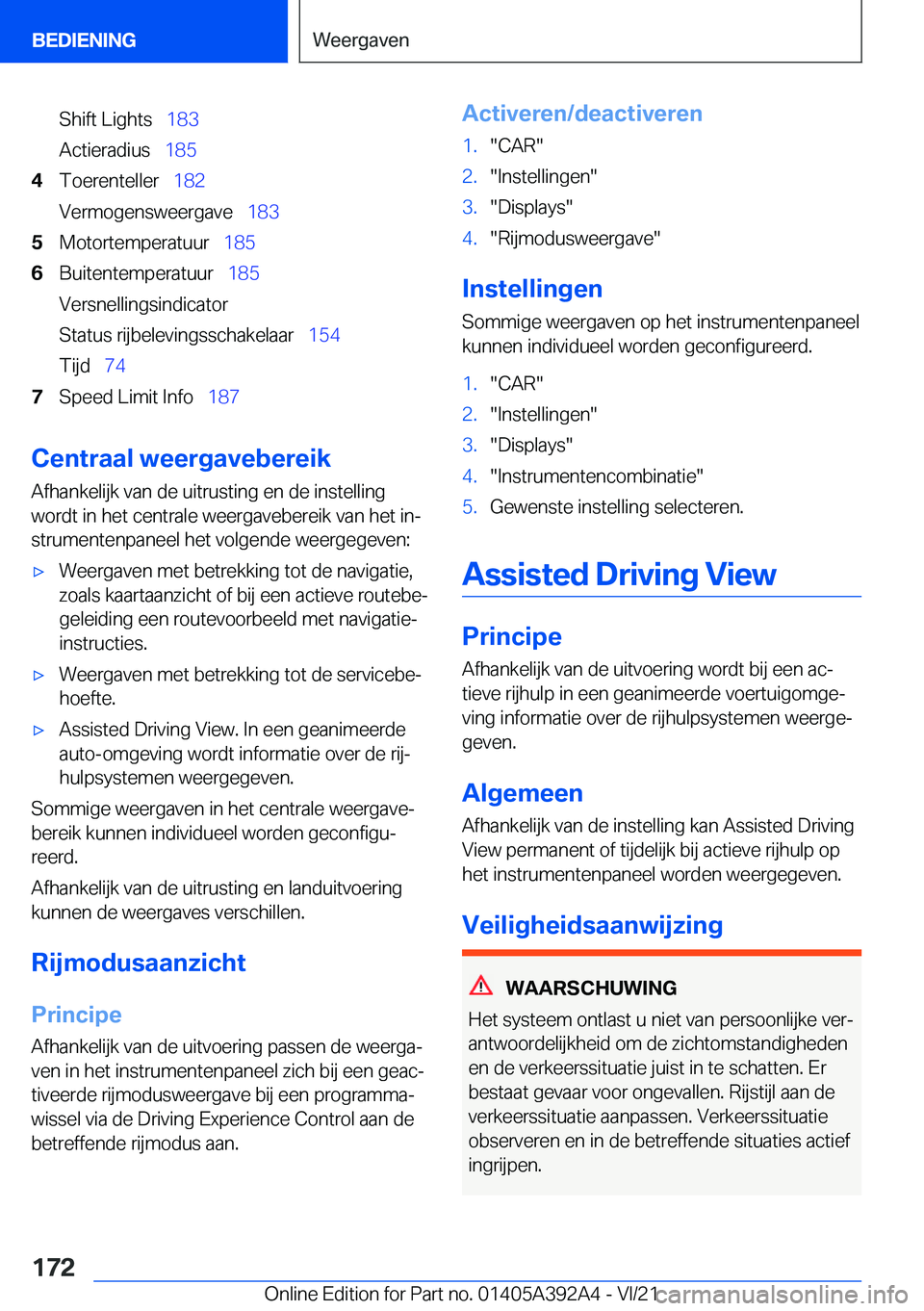 BMW 4 SERIES 2022  Instructieboekjes (in Dutch) �S�h�i�f�t��L�i�g�h�t�s\_�1�8�3
�A�c�t�i�e�r�a�d�i�u�s\_ �1�8�5�4�T�o�e�r�e�n�t�e�l�l�e�r\_ �1�8�2
�V�e�r�m�o�g�e�n�s�w�e�e�r�g�a�v�e\_ �1�8�3�5�M�o�t�o�r�t�e�m�p�e�r�a�t�u�u�r\_�1�8�5�6�B�