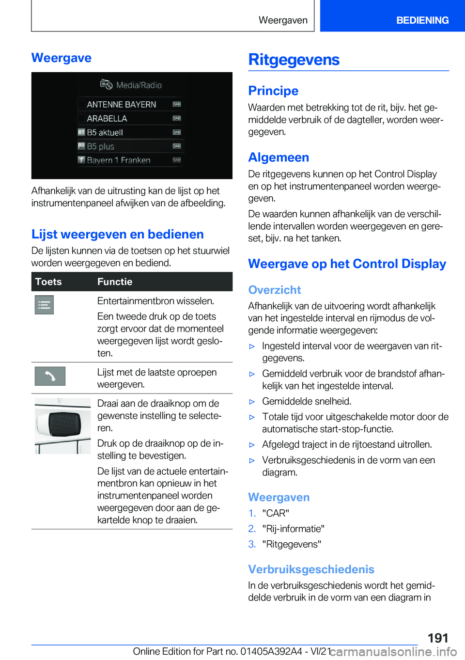 BMW 4 SERIES 2022  Instructieboekjes (in Dutch) �W�e�e�r�g�a�v�e
�A�f�h�a�n�k�e�l�i�j�k��v�a�n��d�e��u�i�t�r�u�s�t�i�n�g��k�a�n��d�e��l�i�j�s�t��o�p��h�e�t�i�n�s�t�r�u�m�e�n�t�e�n�p�a�n�e�e�l��a�f�w�i�j�k�e�n��v�a�n��d�e��a�f�b�e�e�l�d�