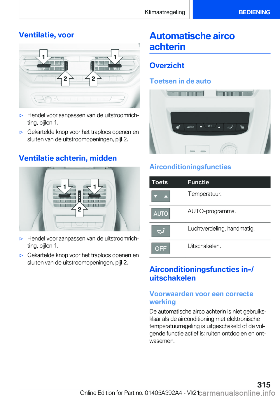 BMW 4 SERIES 2022  Instructieboekjes (in Dutch) �V�e�n�t�i�l�a�t�i�e�,��v�o�o�r'x�H�e�n�d�e�l��v�o�o�r��a�a�n�p�a�s�s�e�n��v�a�n��d�e��u�i�t�s�t�r�o�o�m�r�i�c�hj
�t�i�n�g�,��p�i�j�l�e�n��1�.'x�G�e�k�a�r�t�e�l�d�e��k�n�o�p��v�o�o�