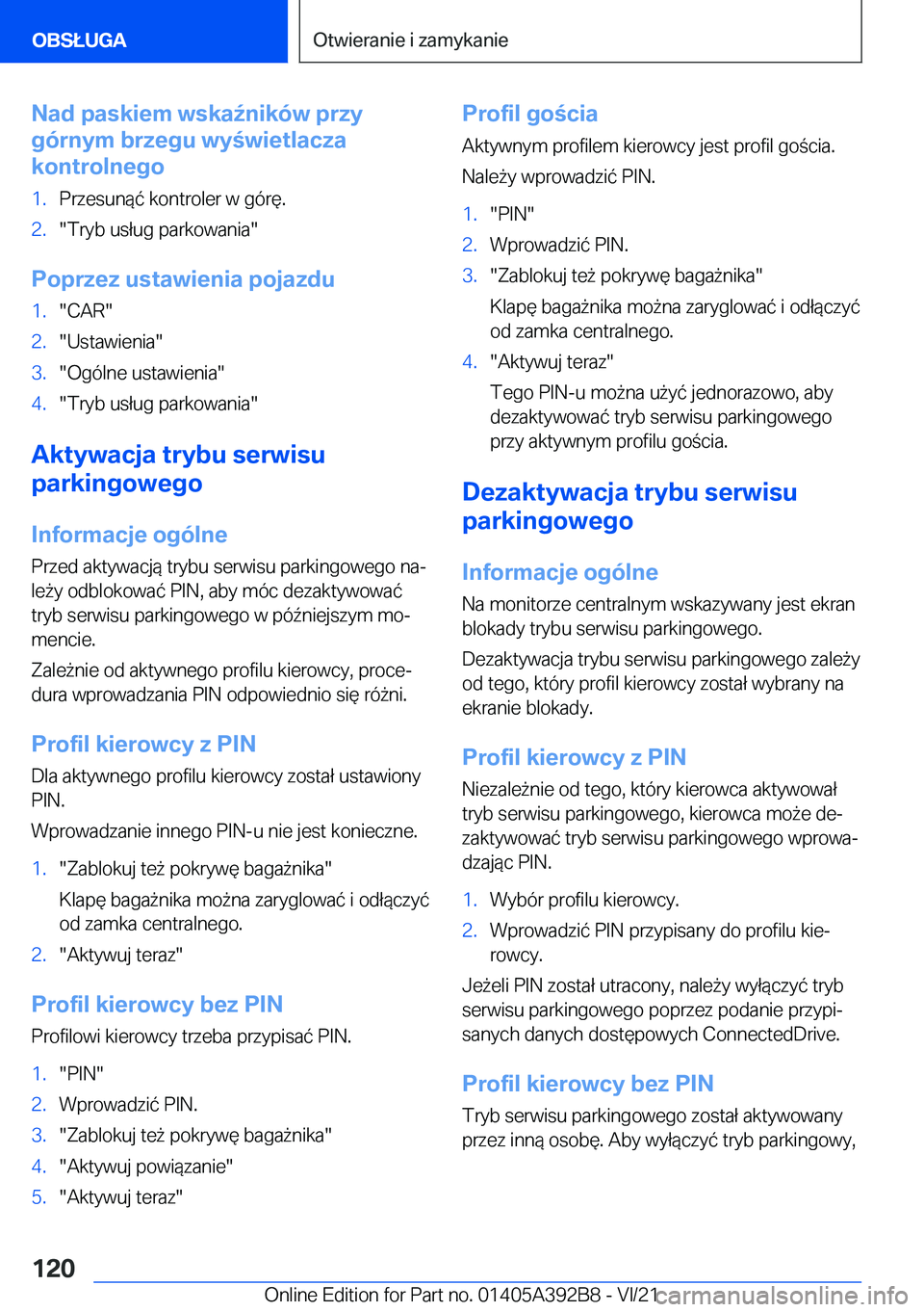 BMW 4 SERIES 2022  Instrukcja obsługi (in Polish) �N�a�d��p�a�s�k�i�e�m��w�s�k�a7�n�i�k�