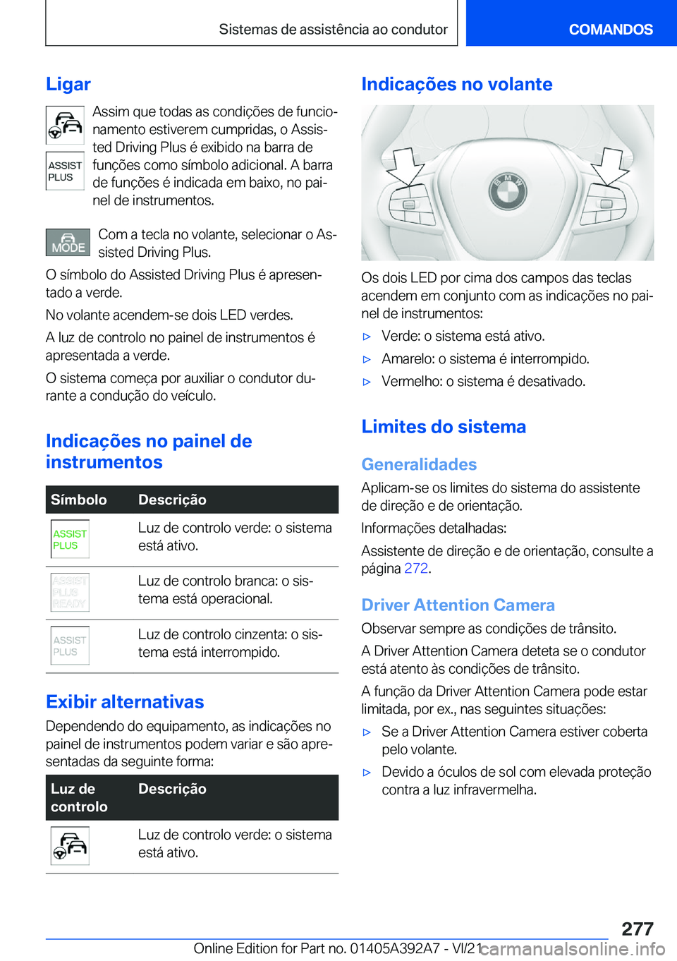 BMW 4 SERIES 2022  Manual do condutor (in Portuguese) �L�i�g�a�r�A�s�s�i�m��q�u�e��t�o�d�a�s��a�s��c�o�n�d�i�