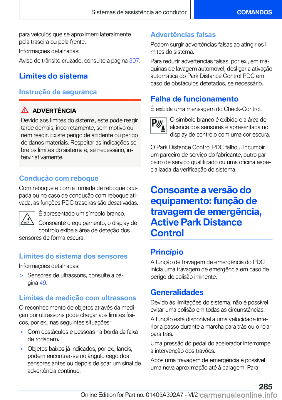 BMW 4 SERIES 2022  Manual do condutor (in Portuguese) �p�a�r�a��v�e�