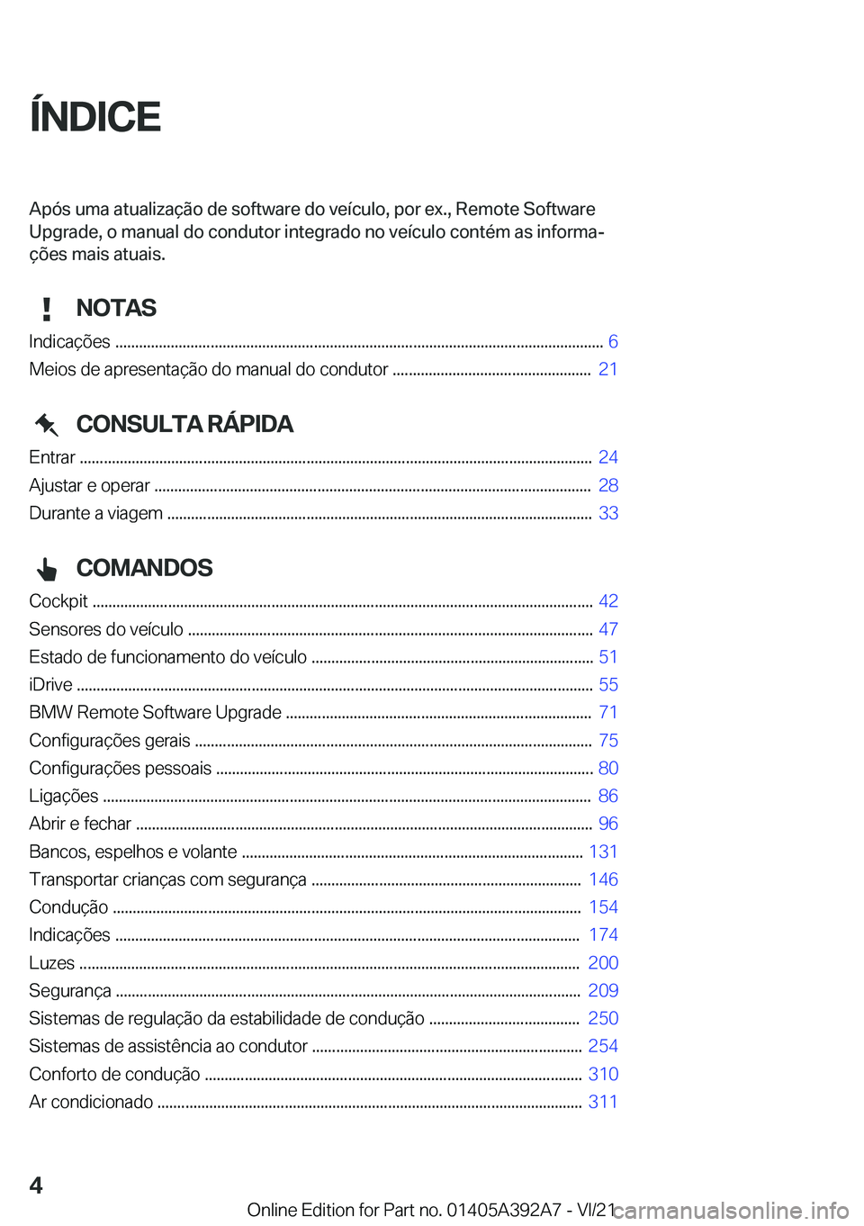 BMW 4 SERIES 2022  Manual do condutor (in Portuguese) �