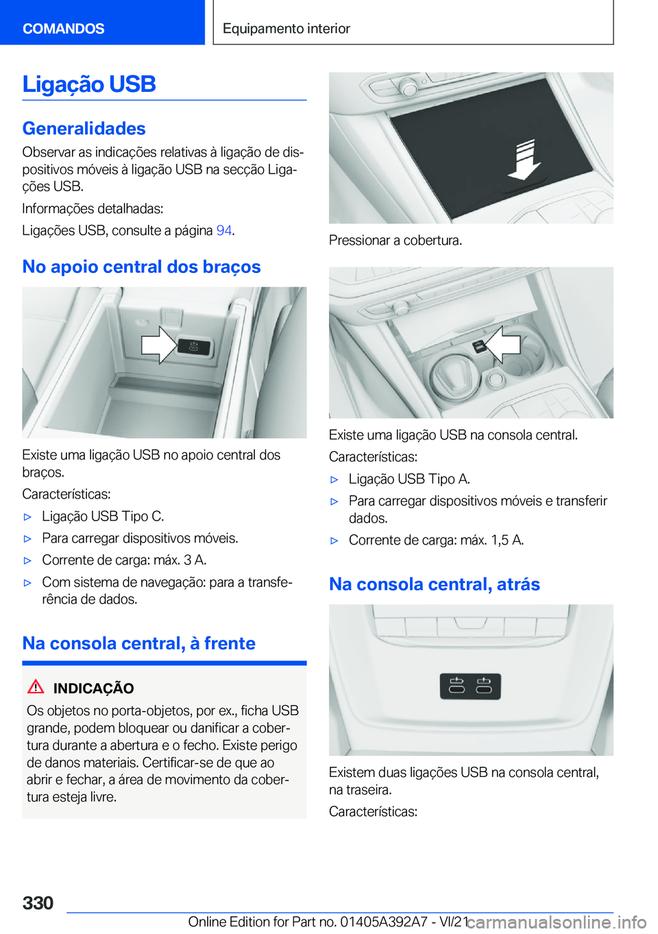 BMW 4 SERIES 2022  Manual do condutor (in Portuguese) �L�i�g�a�