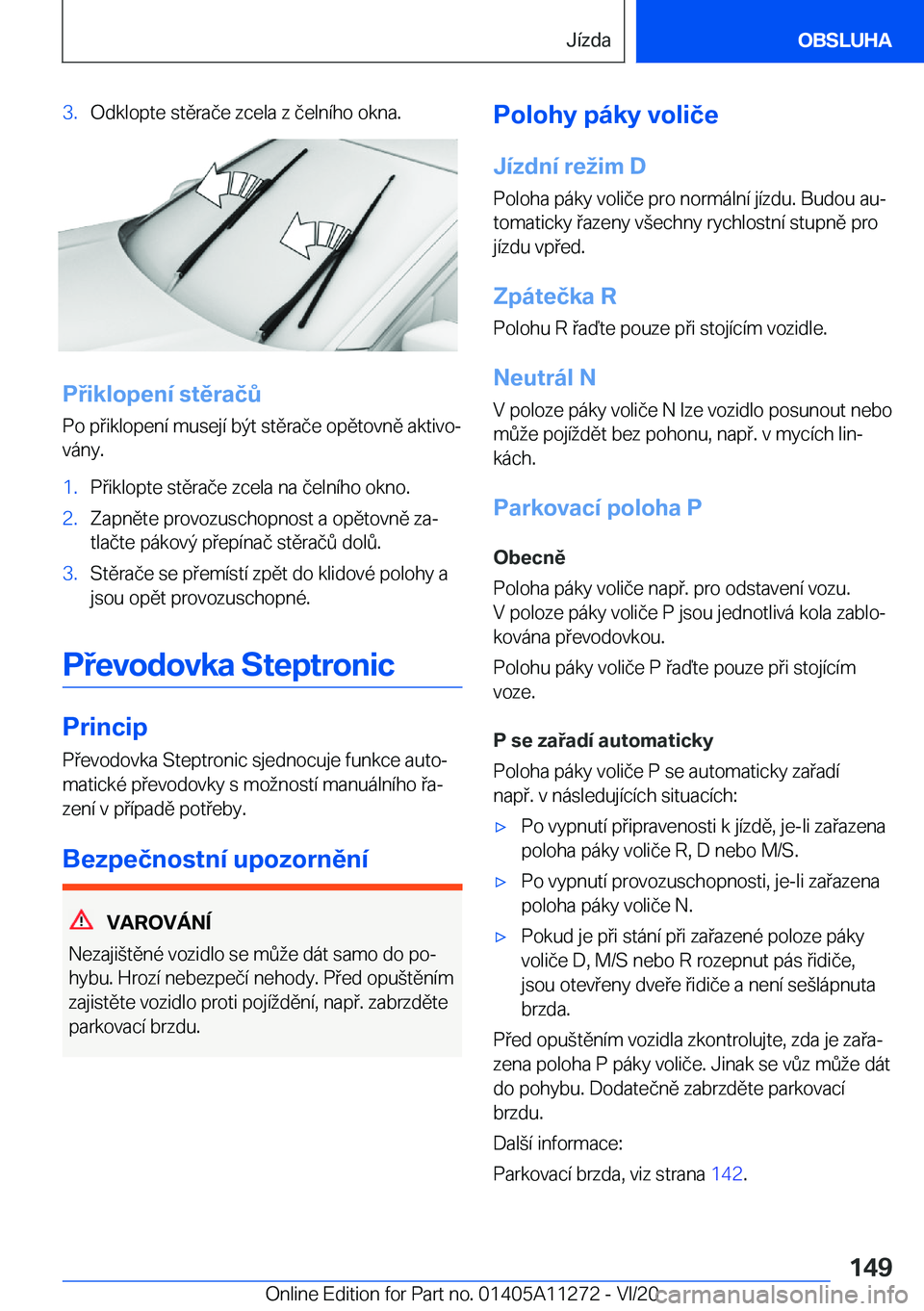 BMW 4 SERIES COUPE 2021  Návod na použití (in Czech) �3�.�O�d�k�l�o�p�t�e��s�t�