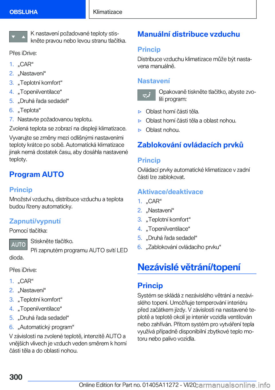 BMW 4 SERIES COUPE 2021  Návod na použití (in Czech) �K��n�a�s�t�a�v�e�n�