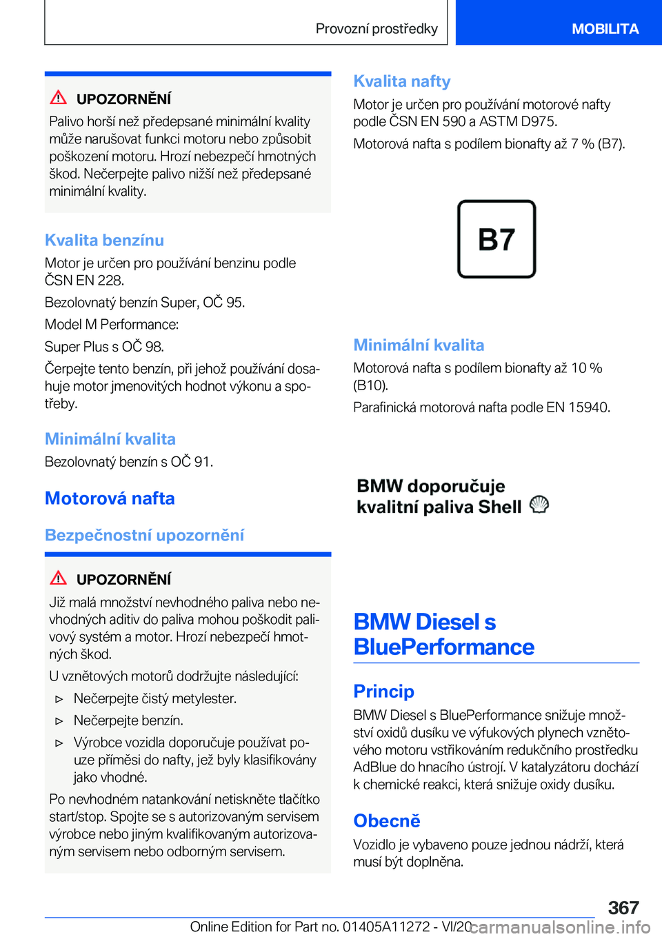 BMW 4 SERIES COUPE 2021  Návod na použití (in Czech) �U�P�O�Z�O�R�N�Ě�N�
