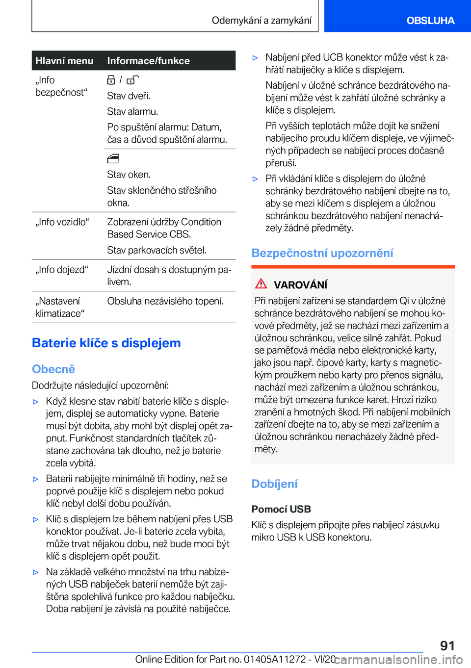 BMW 4 SERIES COUPE 2021  Návod na použití (in Czech) �H�l�a�v�n�