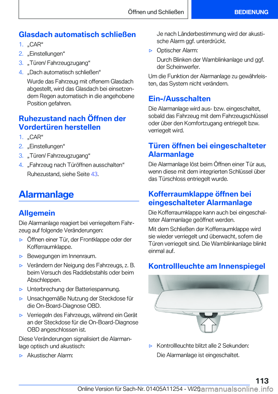 BMW 4 SERIES COUPE 2021  Betriebsanleitungen (in German) �G�l�a�s�d�a�c�h��a�u�t�o�m�a�t�i�s�c�h��s�c�h�l�i�e�