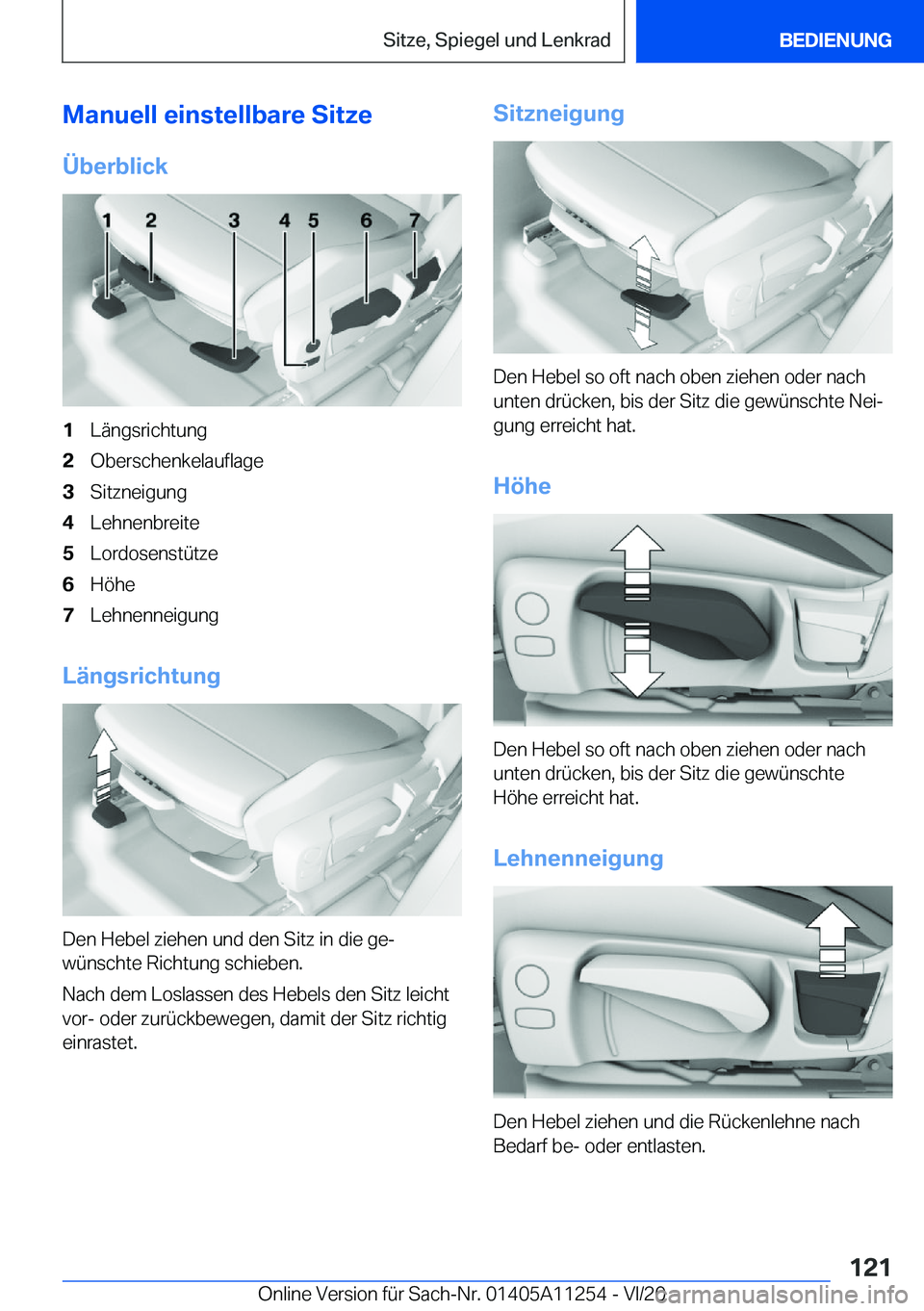 BMW 4 SERIES COUPE 2021  Betriebsanleitungen (in German) �M�a�n�u�e�l�l��e�i�n�s�t�e�l�l�b�a�r�e��S�i�t�z�e
�