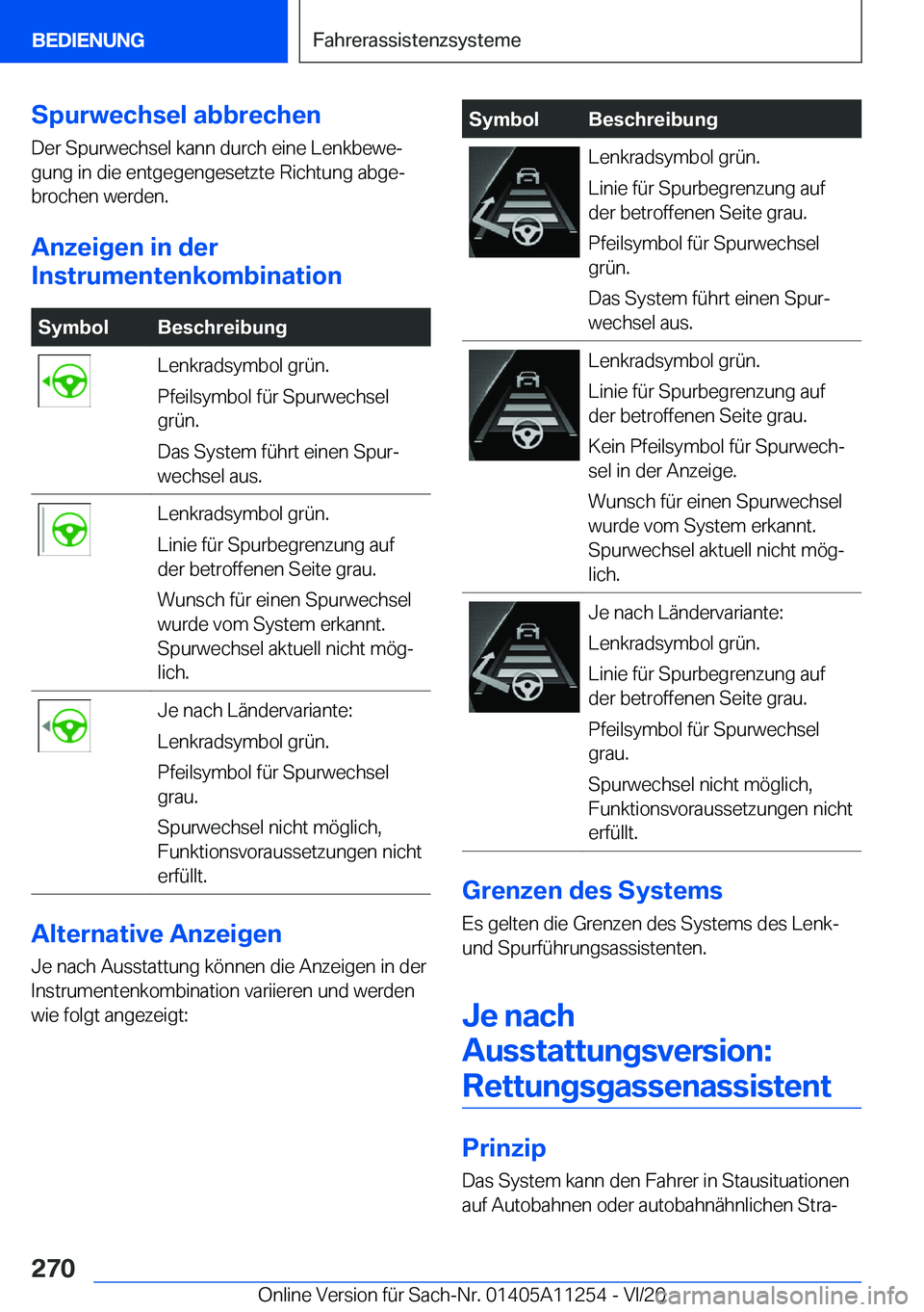BMW 4 SERIES COUPE 2021  Betriebsanleitungen (in German) �S�p�u�r�w�e�c�h�s�e�l��a�b�b�r�e�c�h�e�n�D�e�r��S�p�u�r�w�e�c�h�s�e�l��k�a�n�n��d�u�r�c�h��e�i�n�e��L�e�n�k�b�e�w�ej
�g�u�n�g��i�n��d�i�e��e�n�t�g�e�g�e�n�g�e�s�e�t�z�t�e��R�i�c�h�t�u�n�g�