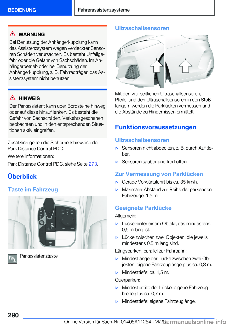 BMW 4 SERIES COUPE 2021  Betriebsanleitungen (in German) �W�A�R�N�U�N�G
�B�e�i��B�e�n�u�t�z�u�n�g��d�e�r��A�n�h�