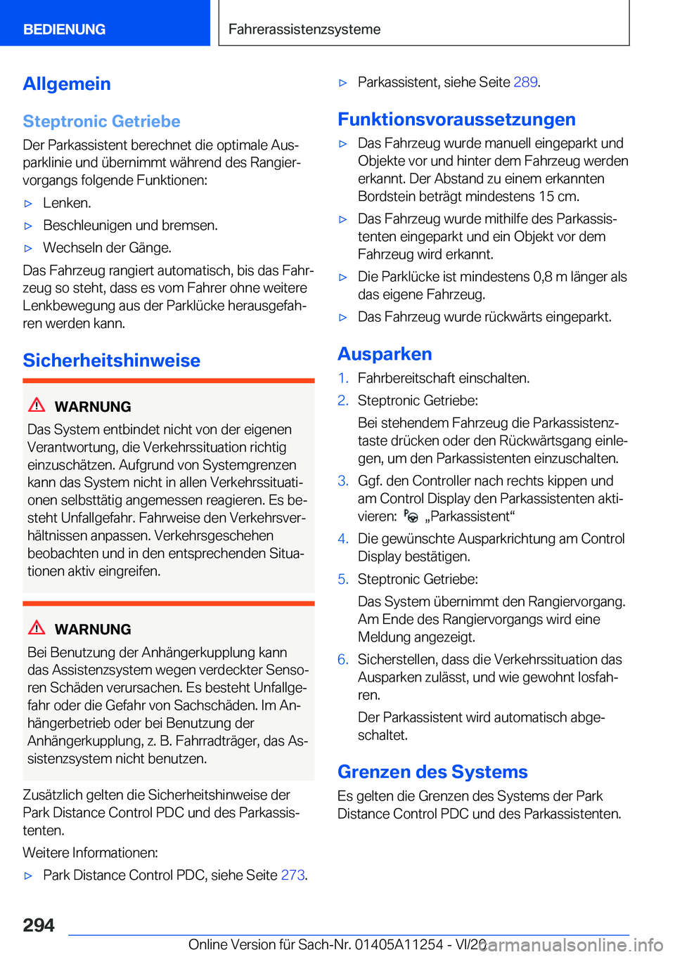 BMW 4 SERIES COUPE 2021  Betriebsanleitungen (in German) �A�l�l�g�e�m�e�i�n�S�t�e�p�t�r�o�n�i�c��G�e�t�r�i�e�b�e
�D�e�r��P�a�r�k�a�s�s�i�s�t�e�n�t��b�e�r�e�c�h�n�e�t��d�i�e��o�p�t�i�m�a�l�e��A�u�sj
�p�a�r�k�l�i�n�i�e��u�n�d��