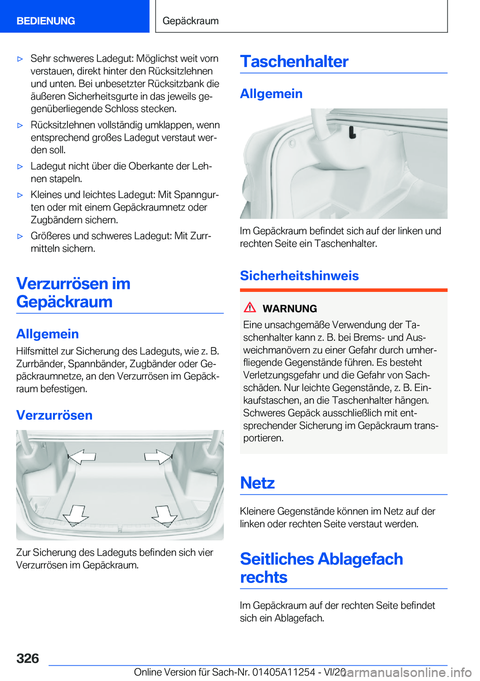 BMW 4 SERIES COUPE 2021  Betriebsanleitungen (in German) 'x�S�e�h�r��s�c�h�w�e�r�e�s��L�a�d�e�g�u�t�:��M�