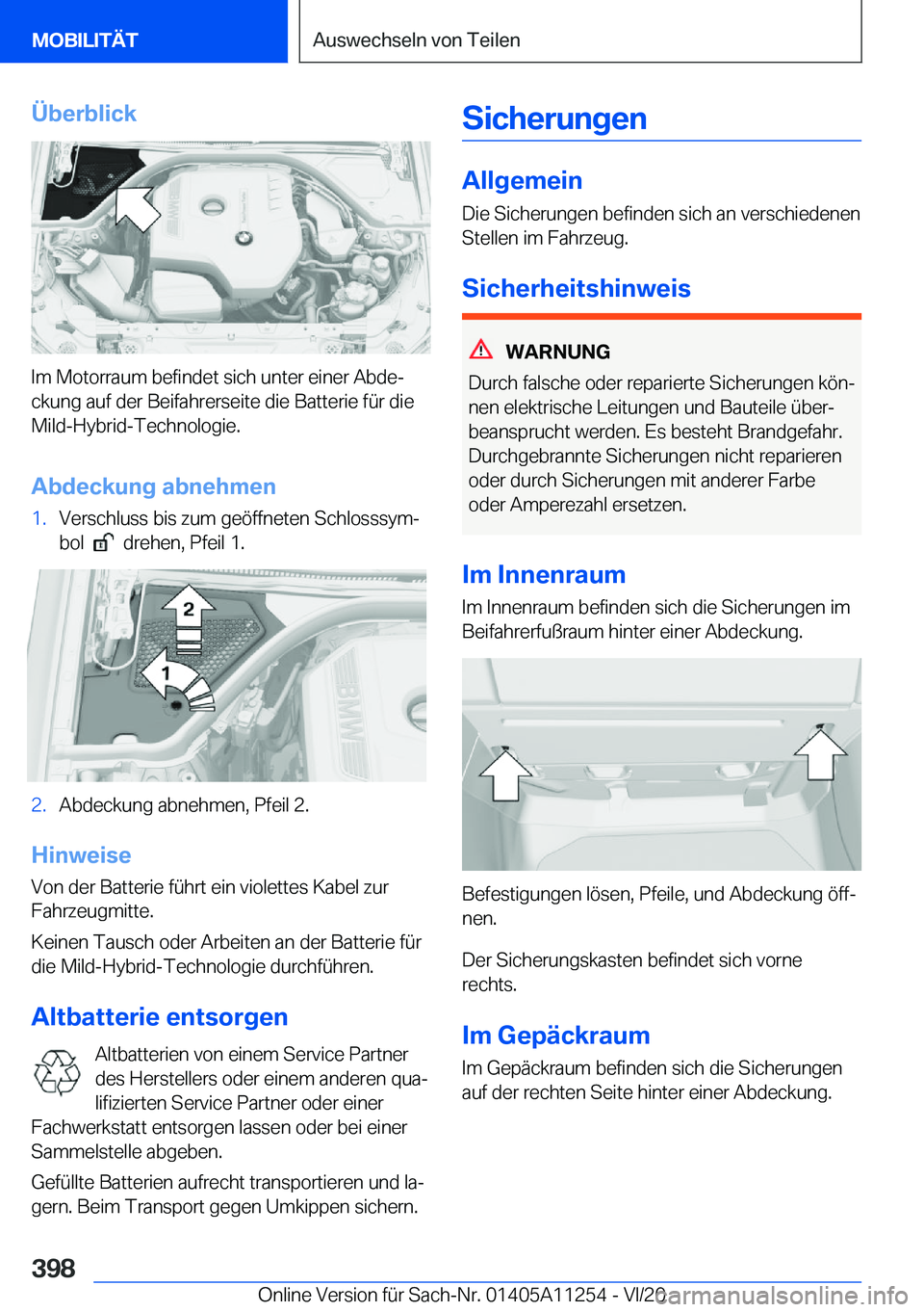 BMW 4 SERIES COUPE 2021  Betriebsanleitungen (in German) �
