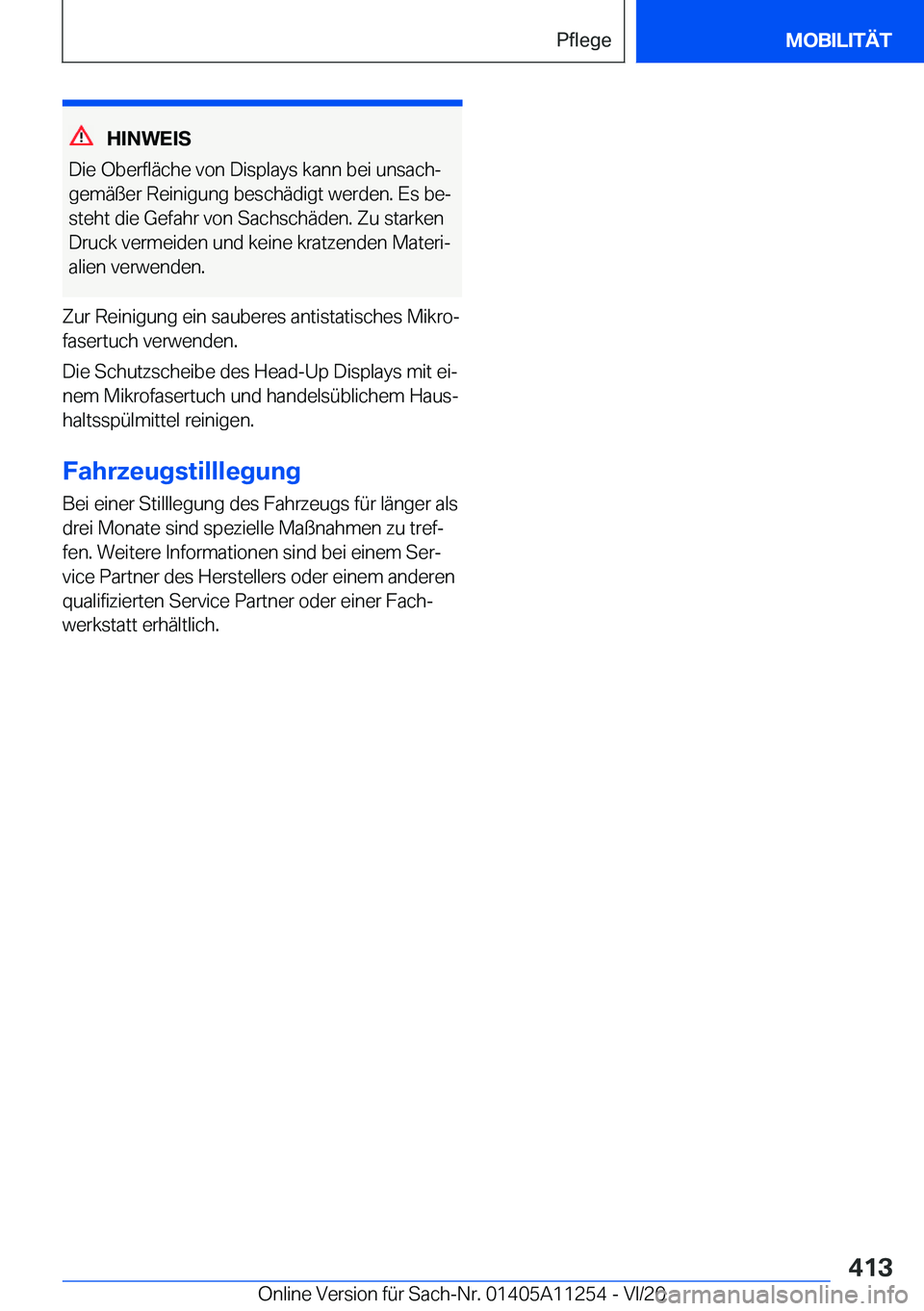 BMW 4 SERIES COUPE 2021  Betriebsanleitungen (in German) �H�I�N�W�E�I�S
�D�i�e��O�b�e�r�f�l�
