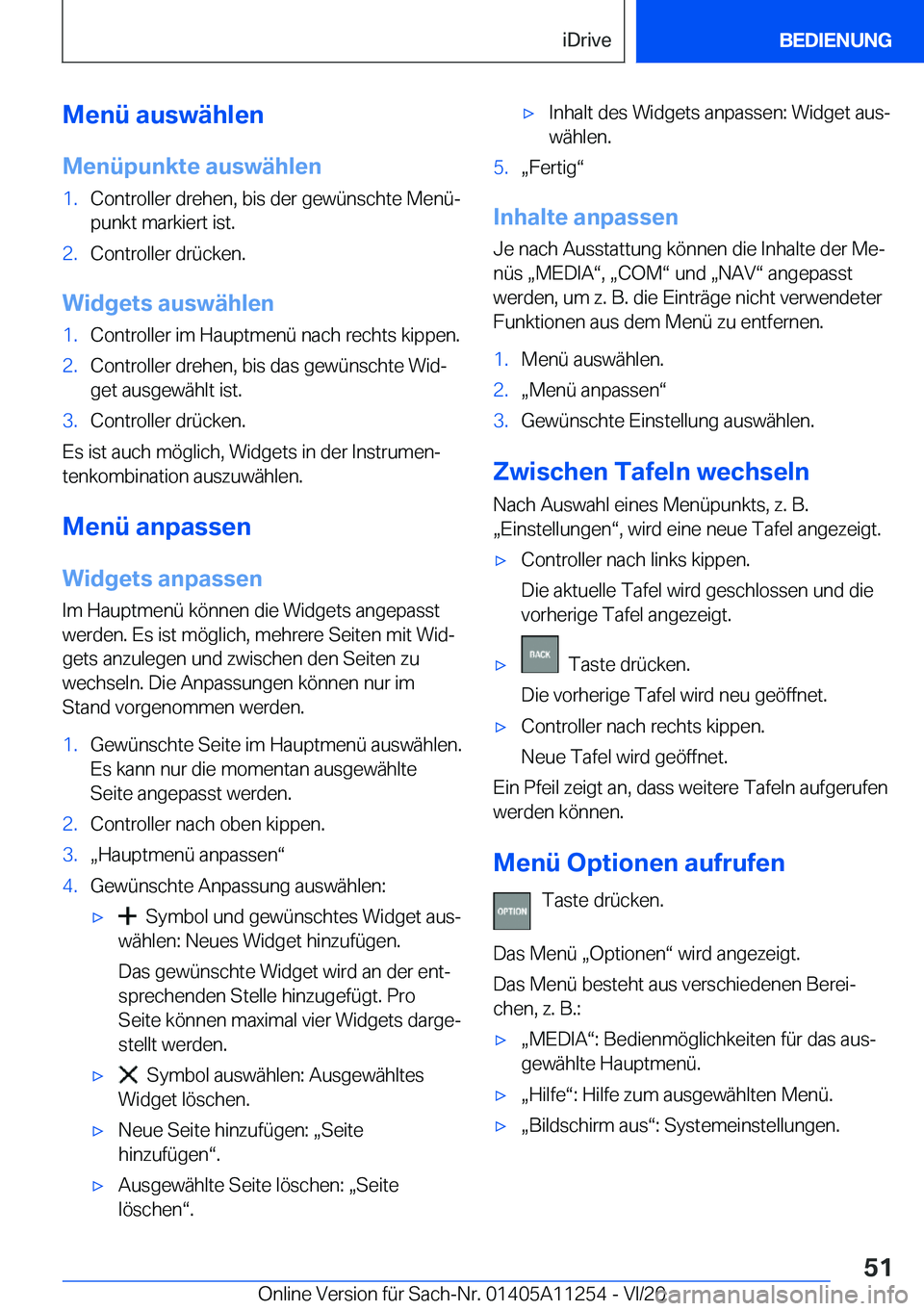 BMW 4 SERIES COUPE 2021  Betriebsanleitungen (in German) �M�e�n�