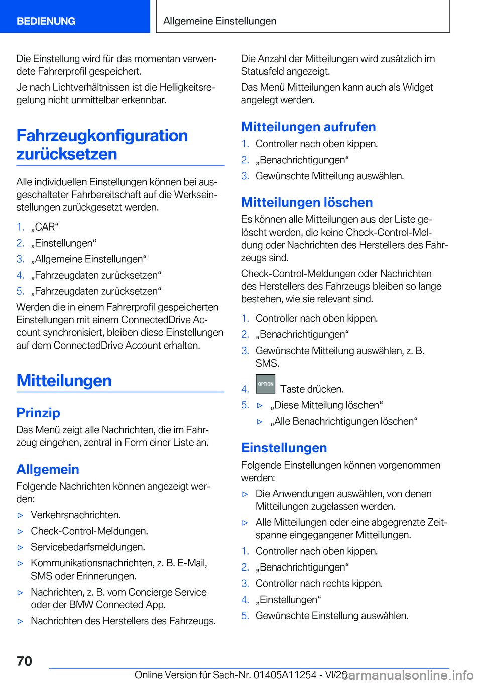 BMW 4 SERIES COUPE 2021  Betriebsanleitungen (in German) �D�i�e��E�i�n�s�t�e�l�l�u�n�g��w�i�r�d��f�