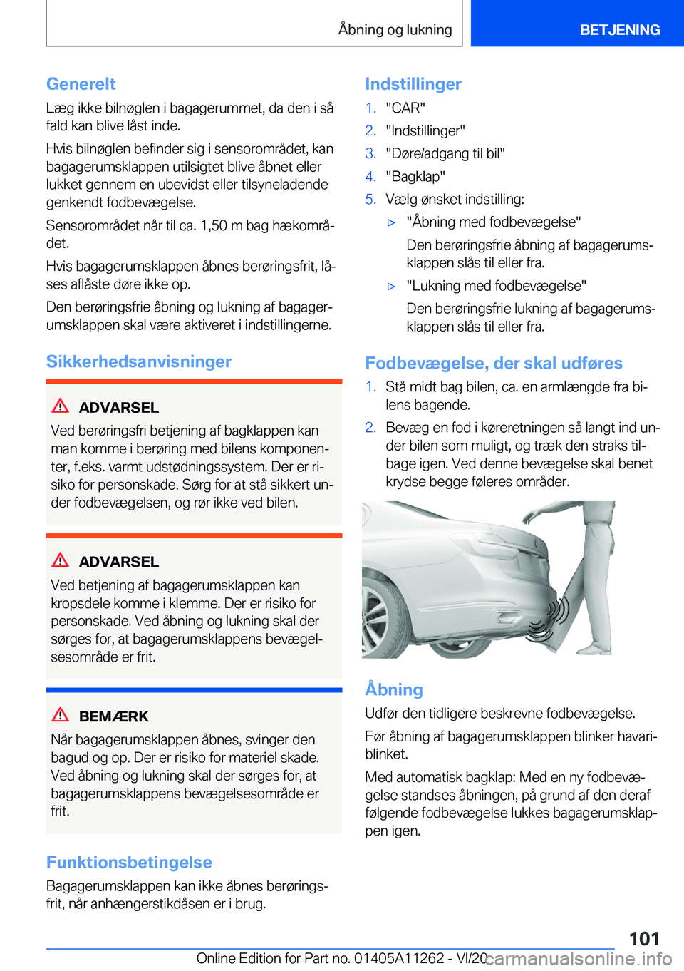 BMW 4 SERIES COUPE 2021  InstruktionsbØger (in Danish) �G�e�n�e�r�e�l�t
�L�æ�g��i�k�k�e��b�i�l�n�