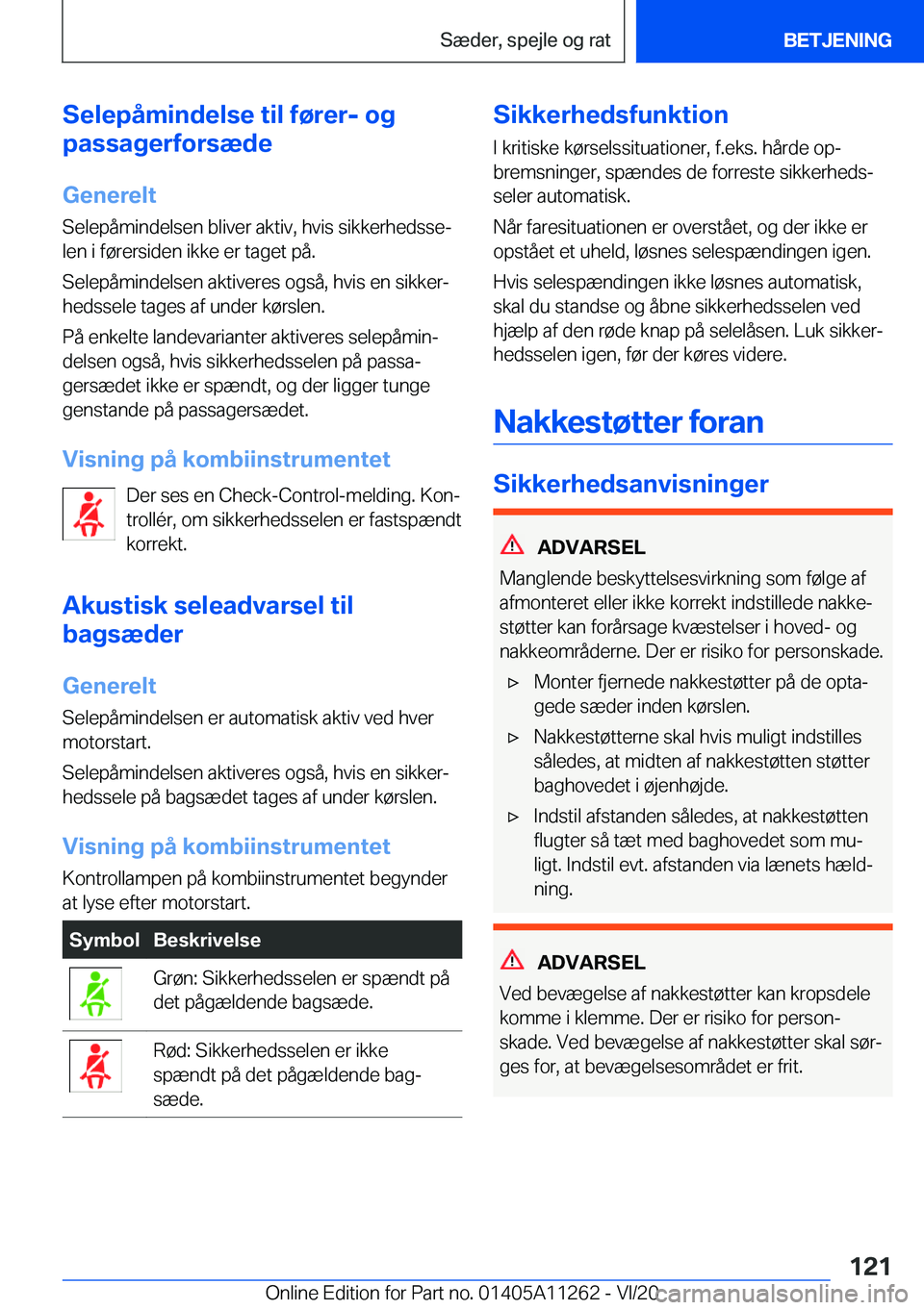 BMW 4 SERIES COUPE 2021  InstruktionsbØger (in Danish) �S�e�l�e�p�å�m�i�n�d�e�l�s�e��t�i�l��f�