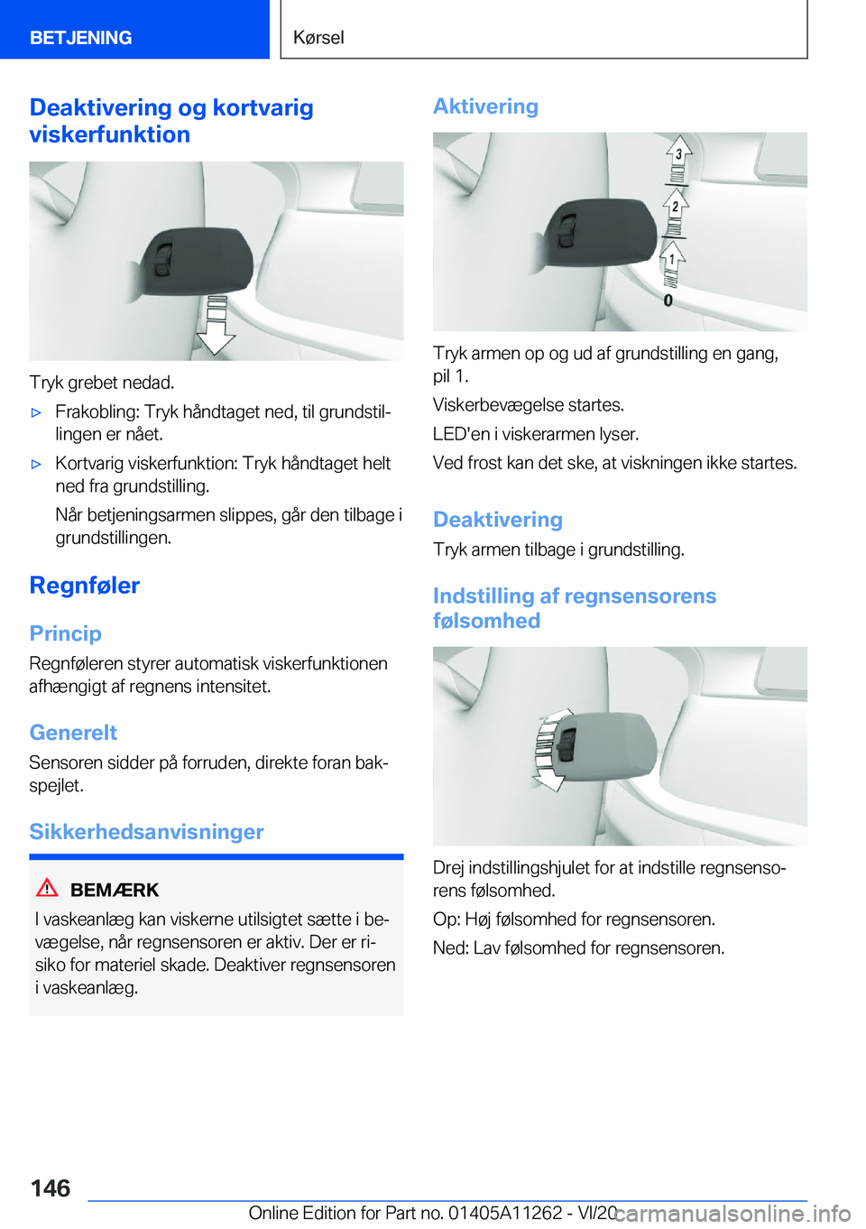 BMW 4 SERIES COUPE 2021  InstruktionsbØger (in Danish) �D�e�a�k�t�i�v�e�r�i�n�g��o�g��k�o�r�t�v�a�r�i�g
�v�i�s�k�e�r�f�u�n�k�t�i�o�n
�T�r�y�k��g�r�e�b�e�t��n�e�d�a�d�.
'x�F�r�a�k�o�b�l�i�n�g�:��T�r�y�k��h�å�n�d�t�a�g�e�t��n�e�d�,��t�i�l��g�r