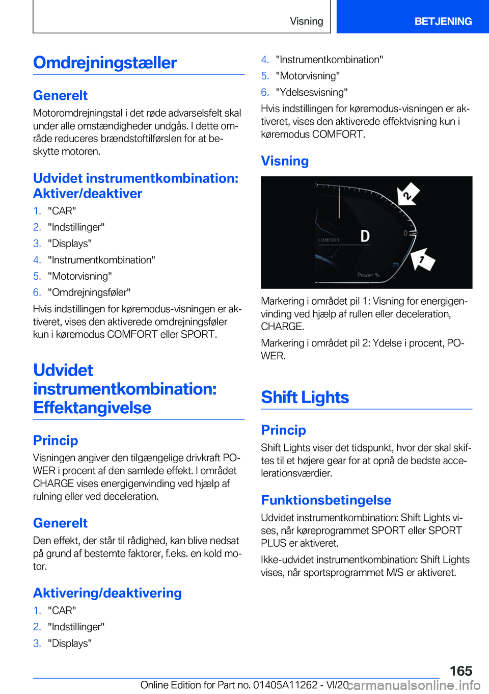BMW 4 SERIES COUPE 2021  InstruktionsbØger (in Danish) �O�m�d�r�e�j�n�i�n�g�s�t�æ�l�l�e�r
�G�e�n�e�r�e�l�t�M�o�t�o�r�o�m�d�r�e�j�n�i�n�g�s�t�a�l��i��d�e�t��r�