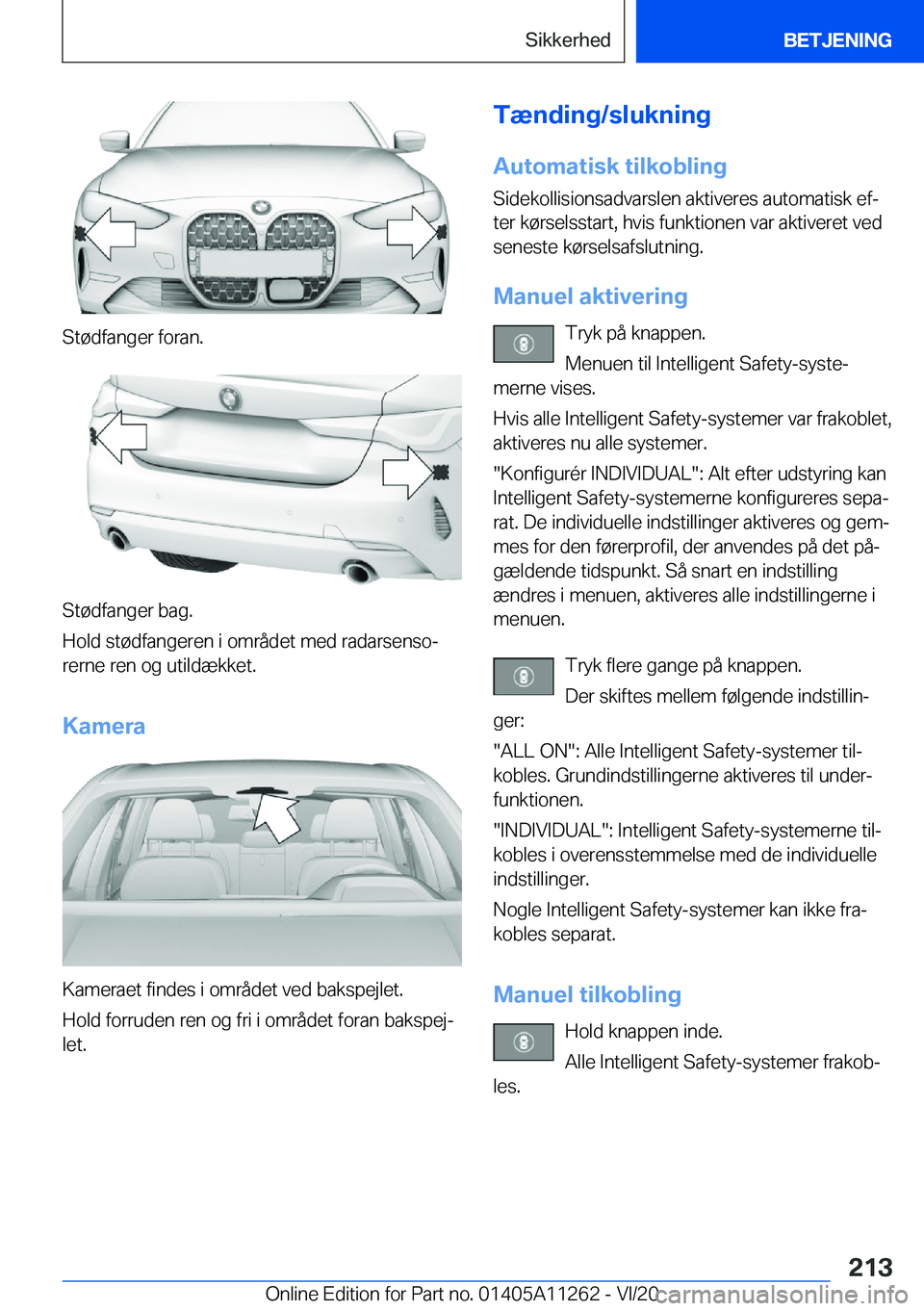 BMW 4 SERIES COUPE 2021  InstruktionsbØger (in Danish) �S�t�