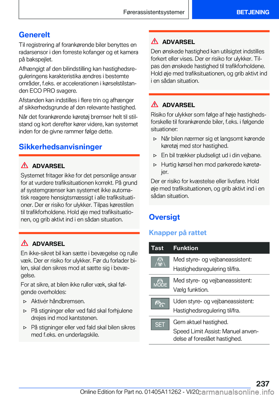 BMW 4 SERIES COUPE 2021  InstruktionsbØger (in Danish) �G�e�n�e�r�e�l�t�T�i�l��r�e�g�i�s�t�r�e�r�i�n�g��a�f��f�o�r�a�n�k�
