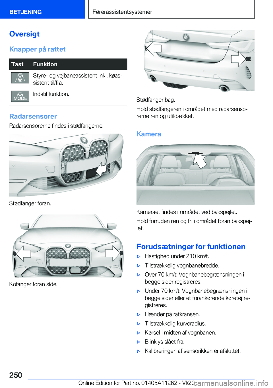 BMW 4 SERIES COUPE 2021  InstruktionsbØger (in Danish) �O�v�e�r�s�i�g�t
�K�n�a�p�p�e�r��p�å��r�a�t�t�e�t�T�a�s�t�F�u�n�k�t�i�o�n�S�t�y�r�e�-��o�g��v�e�j�b�a�n�e�a�s�s�i�s�t�e�n�t��i�n�k�l�.��k�
