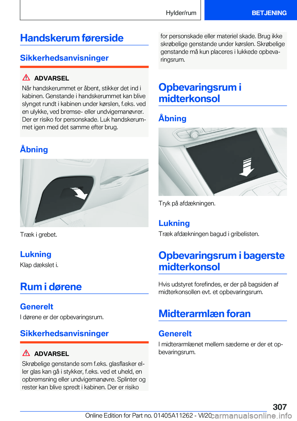 BMW 4 SERIES COUPE 2021  InstruktionsbØger (in Danish) �H�a�n�d�s�k�e�r�u�m��f�